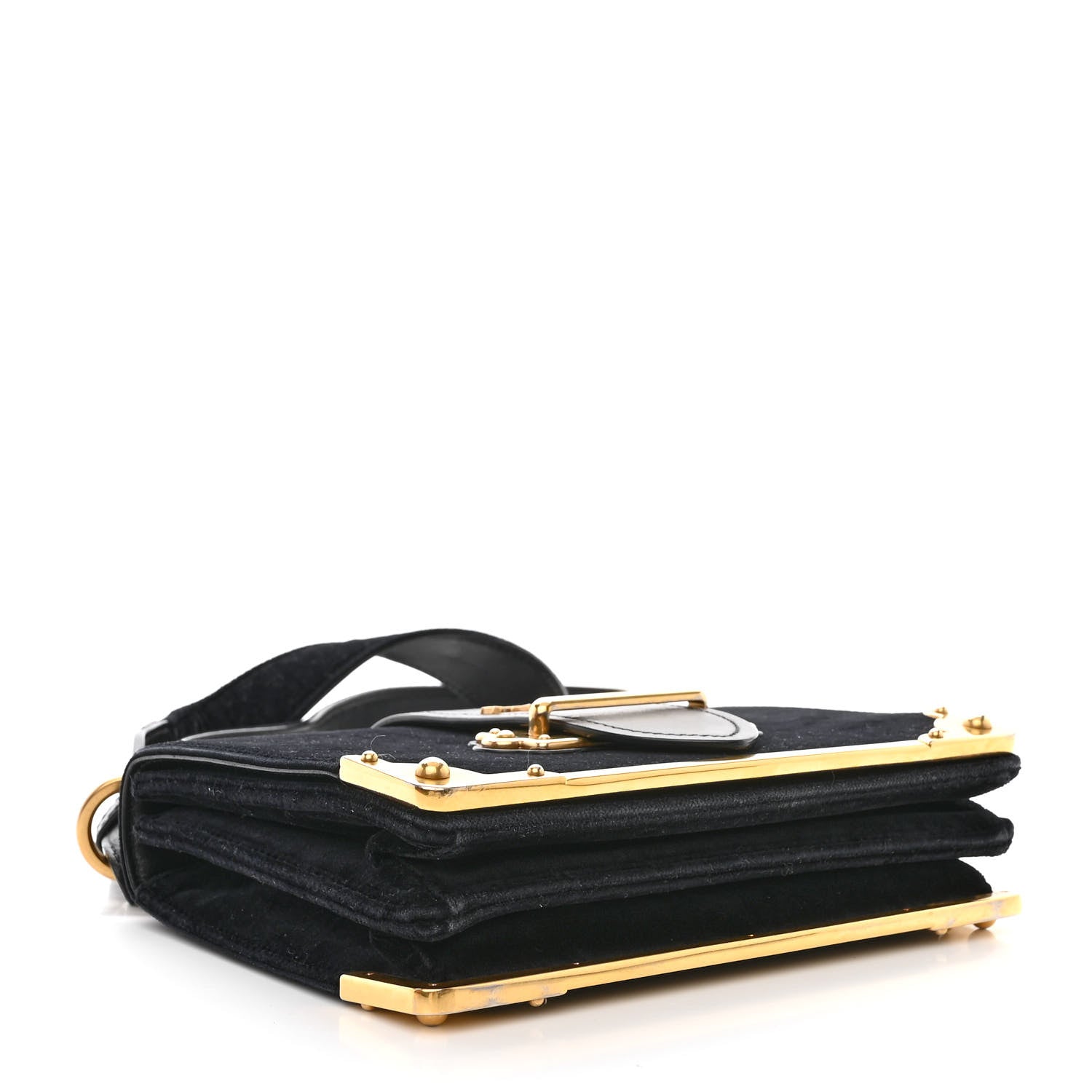 Prada Velvet City Calfskin Cahier Bag Black 4 of 10