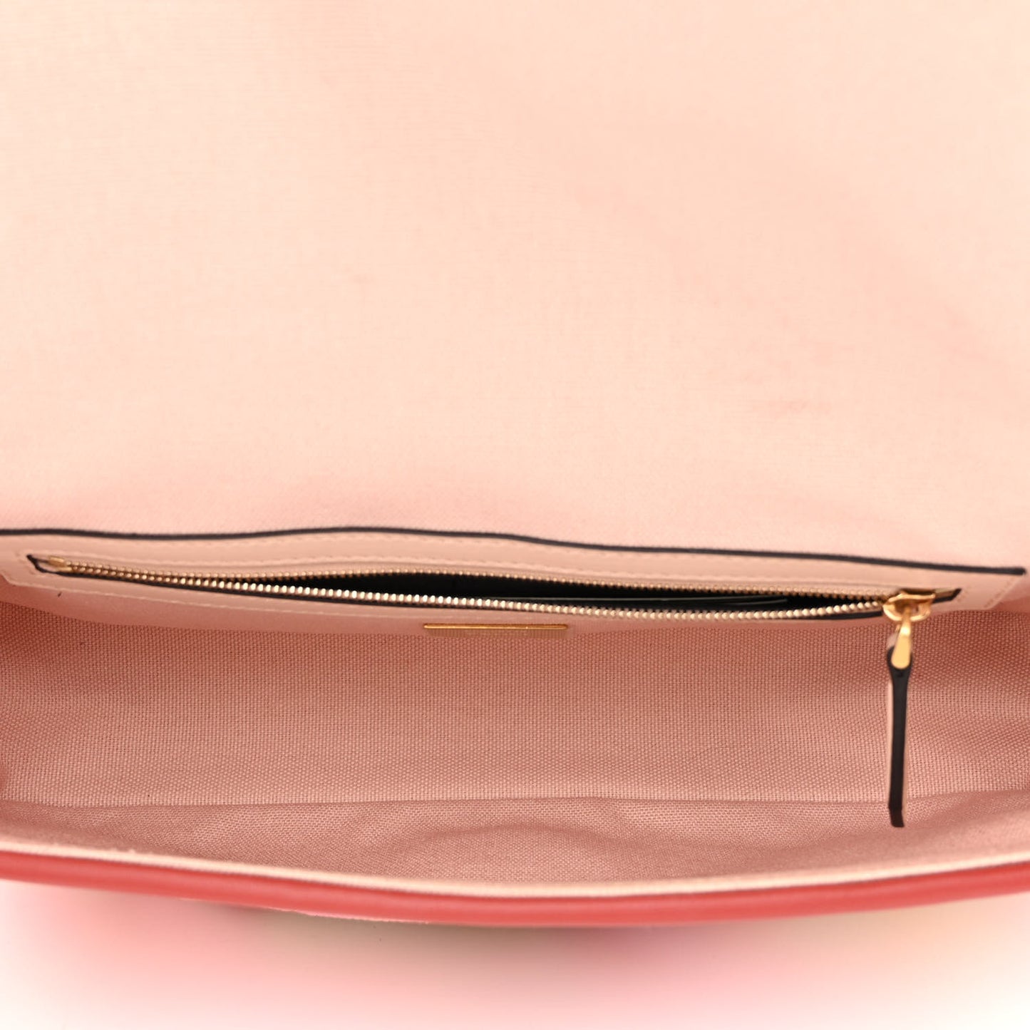 Canvas Vitello King FF Embroidered Baguette Rosa Quarzo Bloody Mary Multicolor