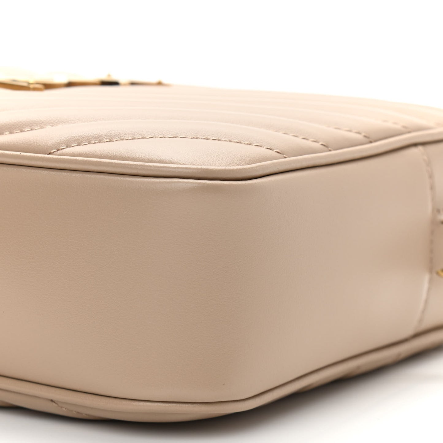 Calfskin Matelasse Monogram Lou Camera Bag Dark Beige