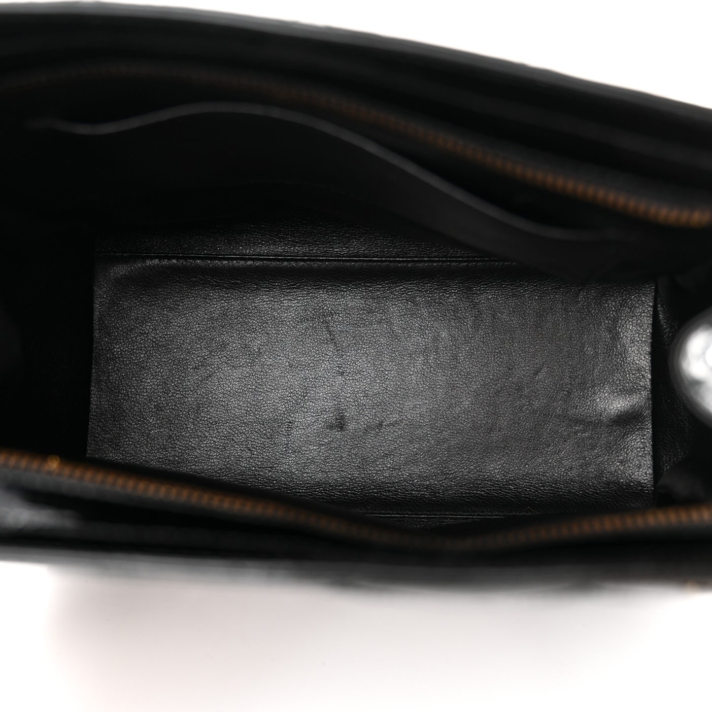 Patent Quilted CC Shoulder Bag Black