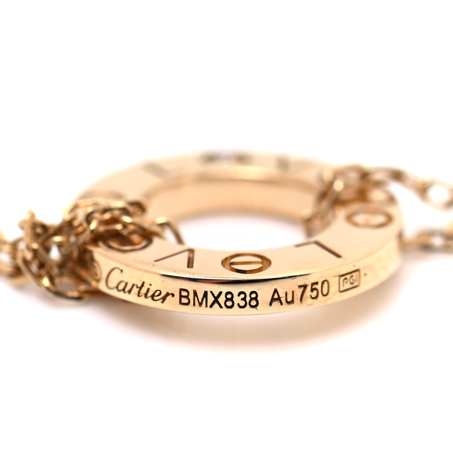 18K Yellow Gold Diamond LOVE Bracelet