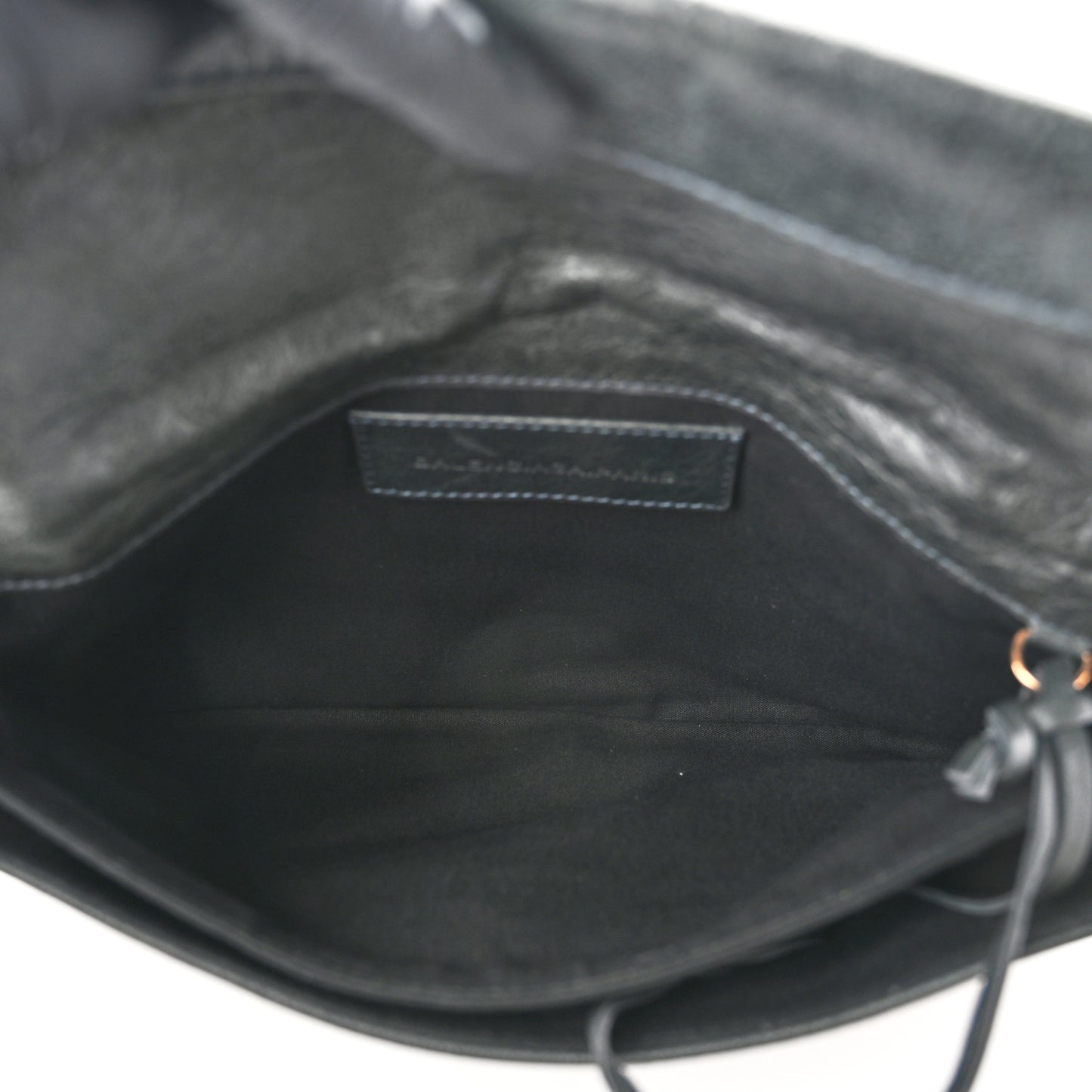 Agneau Giant 21 Rose Gold Hardware Envelope Clutch Anthracite