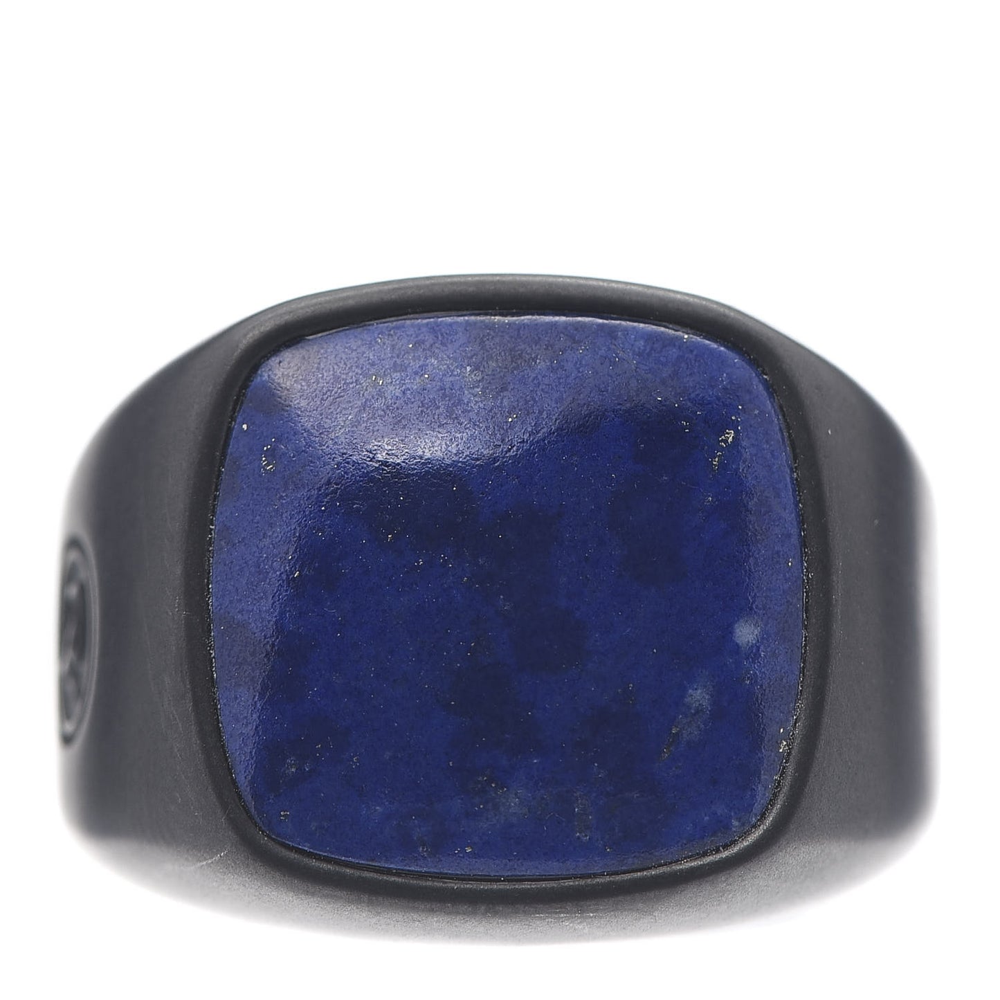 Black Titanium Lapis 18MM Cushion Signet Ring 62 10