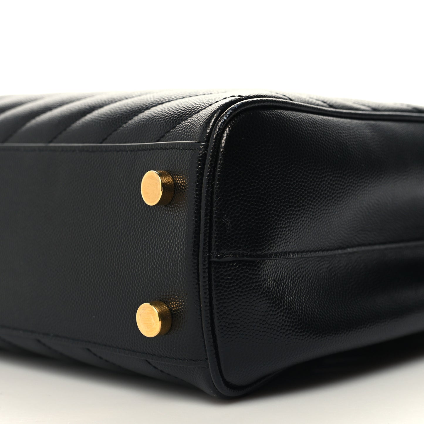 Grain De Poudre Matelasse Chevron Monogram Shopping Bag Black