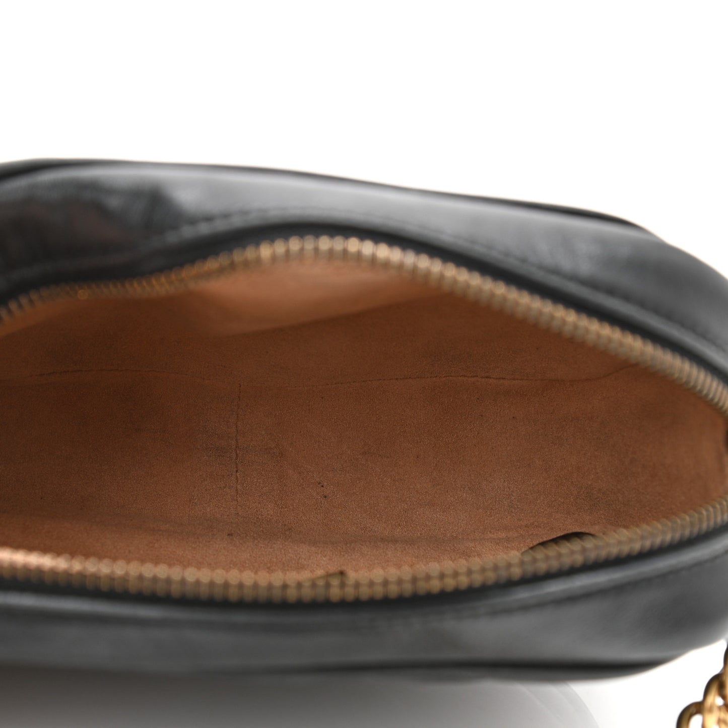 Calfskin Matelasse Mini GG Marmont Chain Shoulder Bag Black