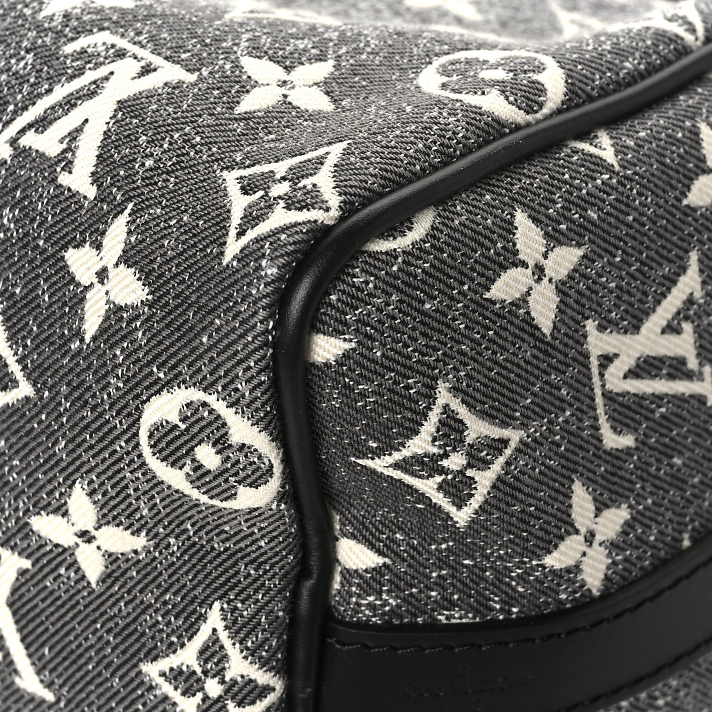 Denim Monogram Jacquard Speedy Bandouliere 25 Black