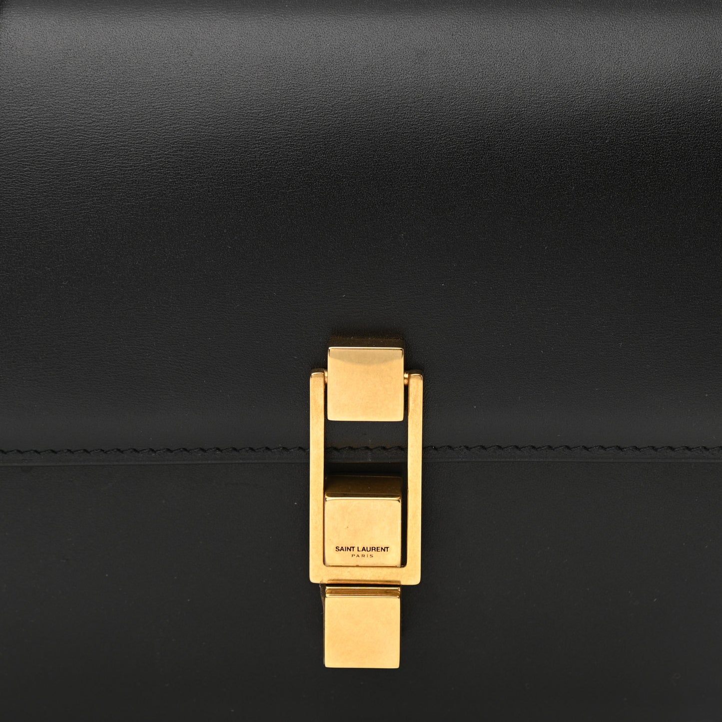 Smooth Calfskin Carre Satchel Black