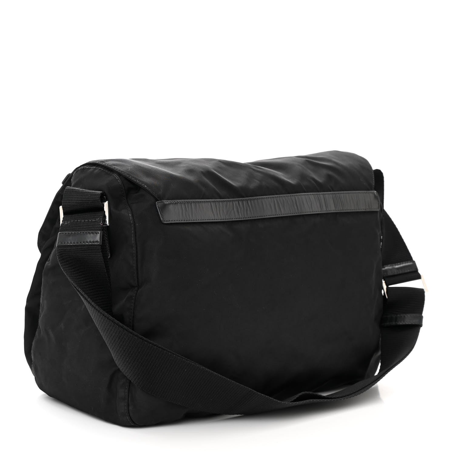 Prada Tessuto Nylon Saffiano Vela Messenger Bag Black 3 of 11