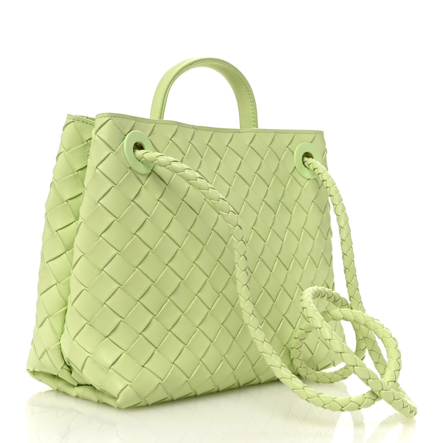 Bottega Veneta Nappa Intrecciato Small Andiamo Shoulder Bag Fennel 3 of 10