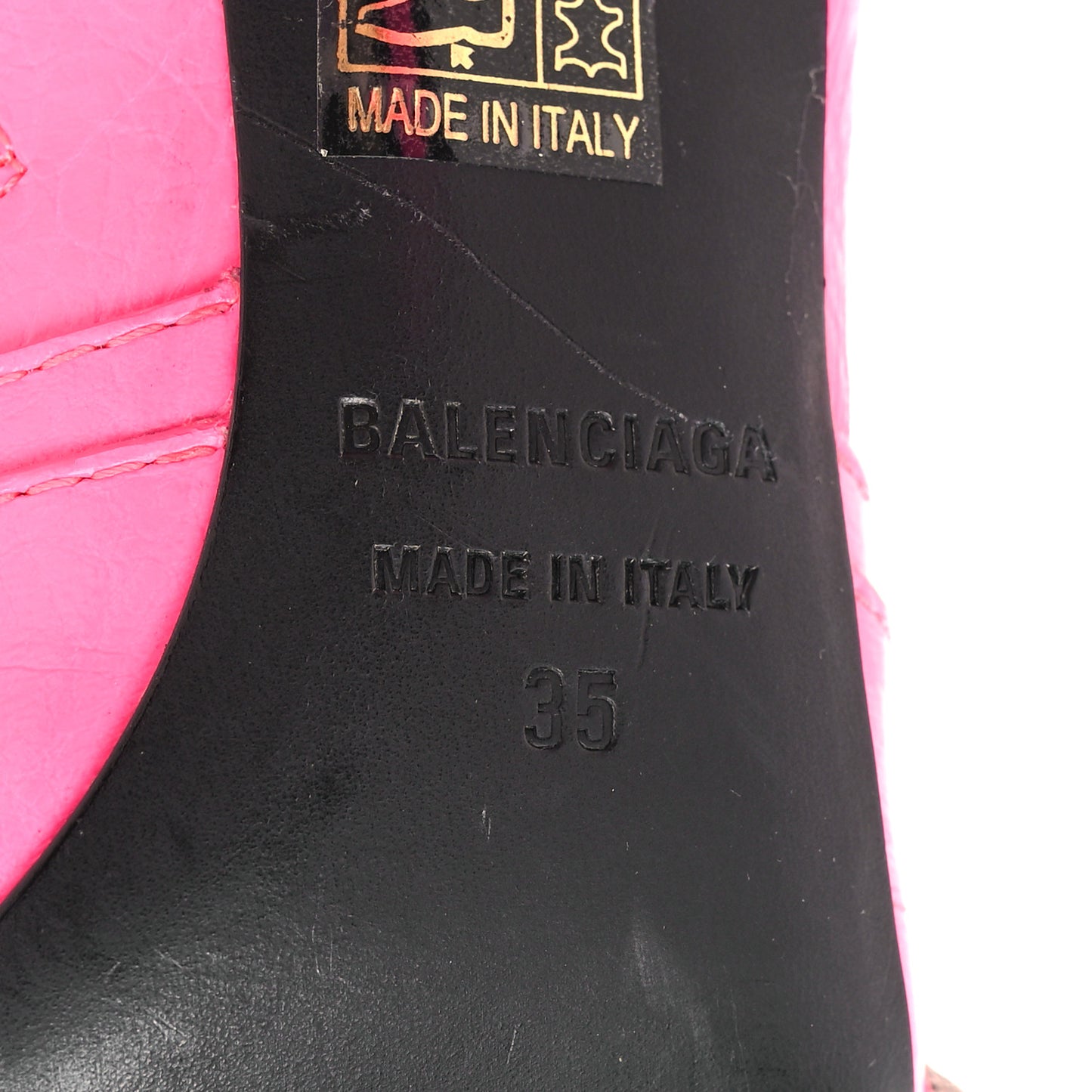 Agneau Arena Cagole 90mm Ankle Boots 35 Fluo Pink