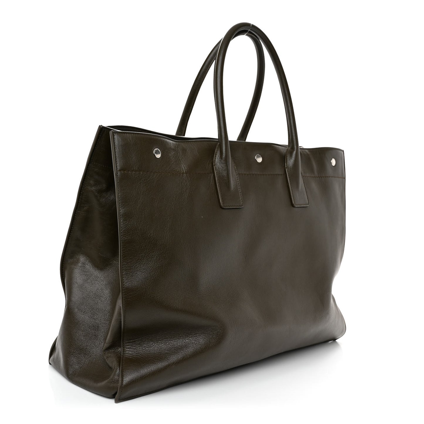 Vitello Large Rive Gauche Tote Dark Green