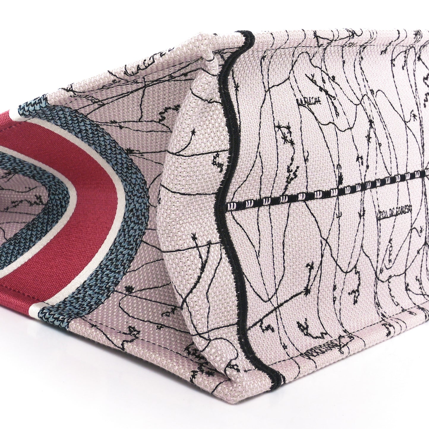 Canvas Embroidered Medium Zodiac Book Tote Latte Multicolor