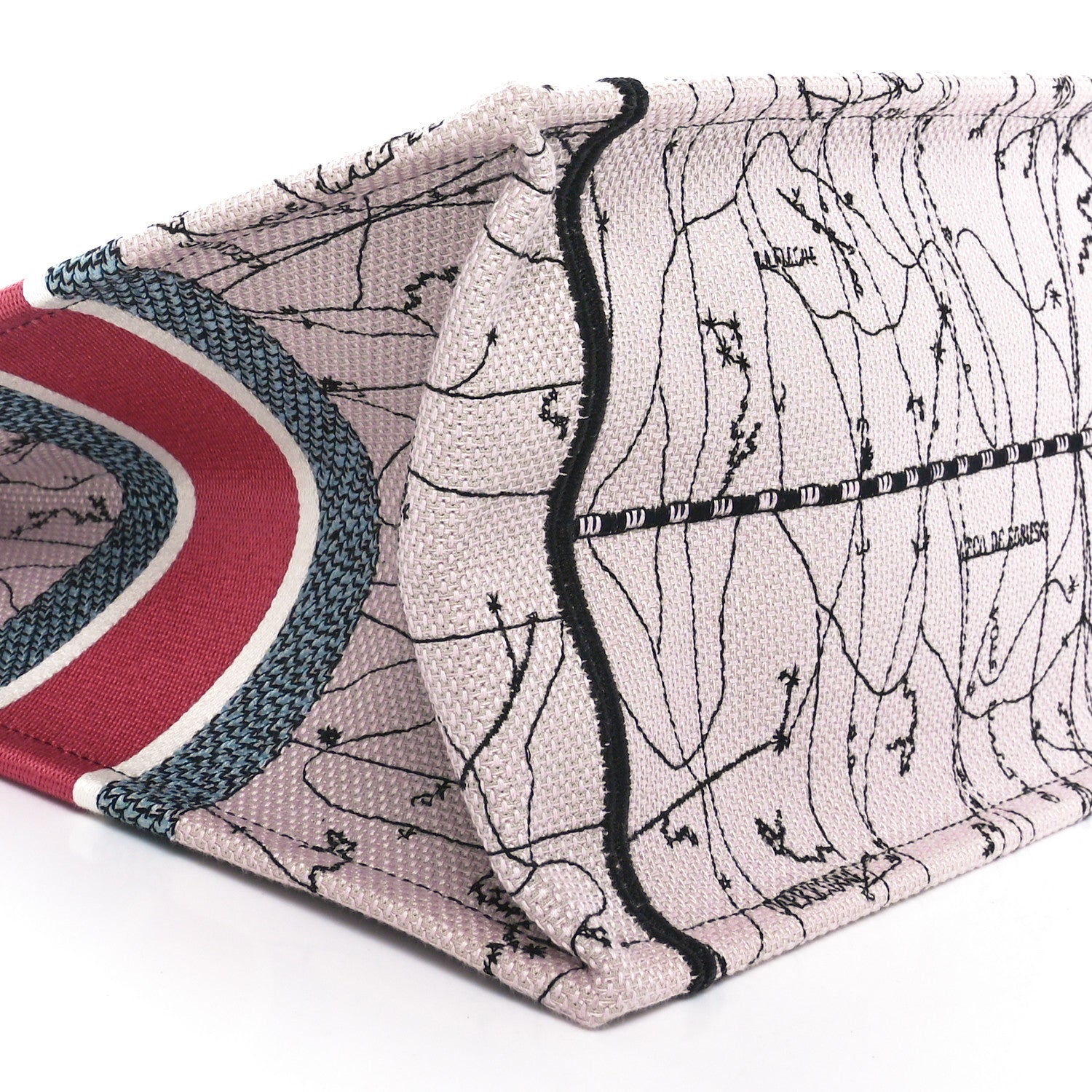 Christian Dior Canvas Embroidered Medium Zodiac Book Tote Latte Multicolor 9 of 10