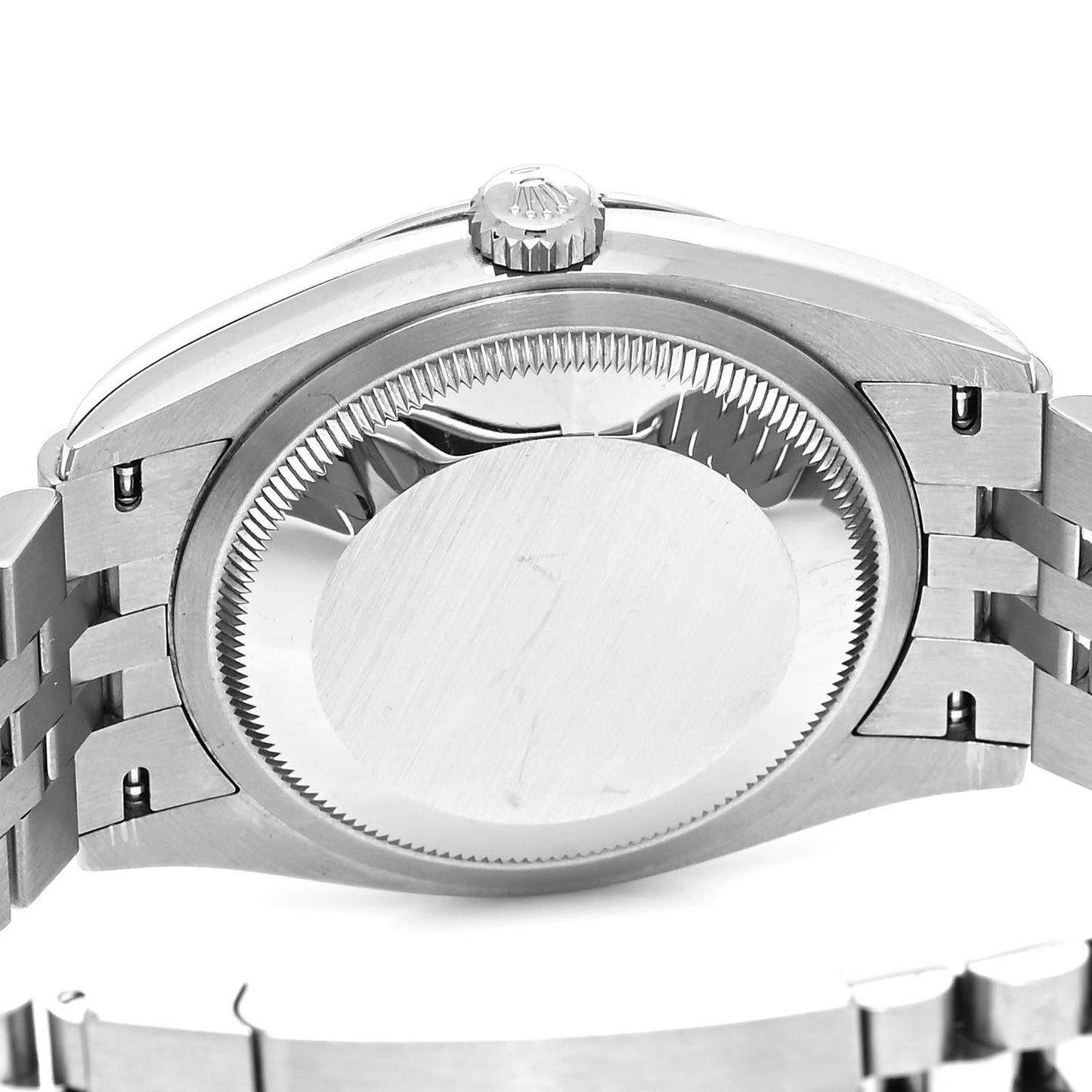 Stainless Steel 18K White Gold Diamond 36mm Oyster Perpetual Datejust Watch Aubergine Roman 126234