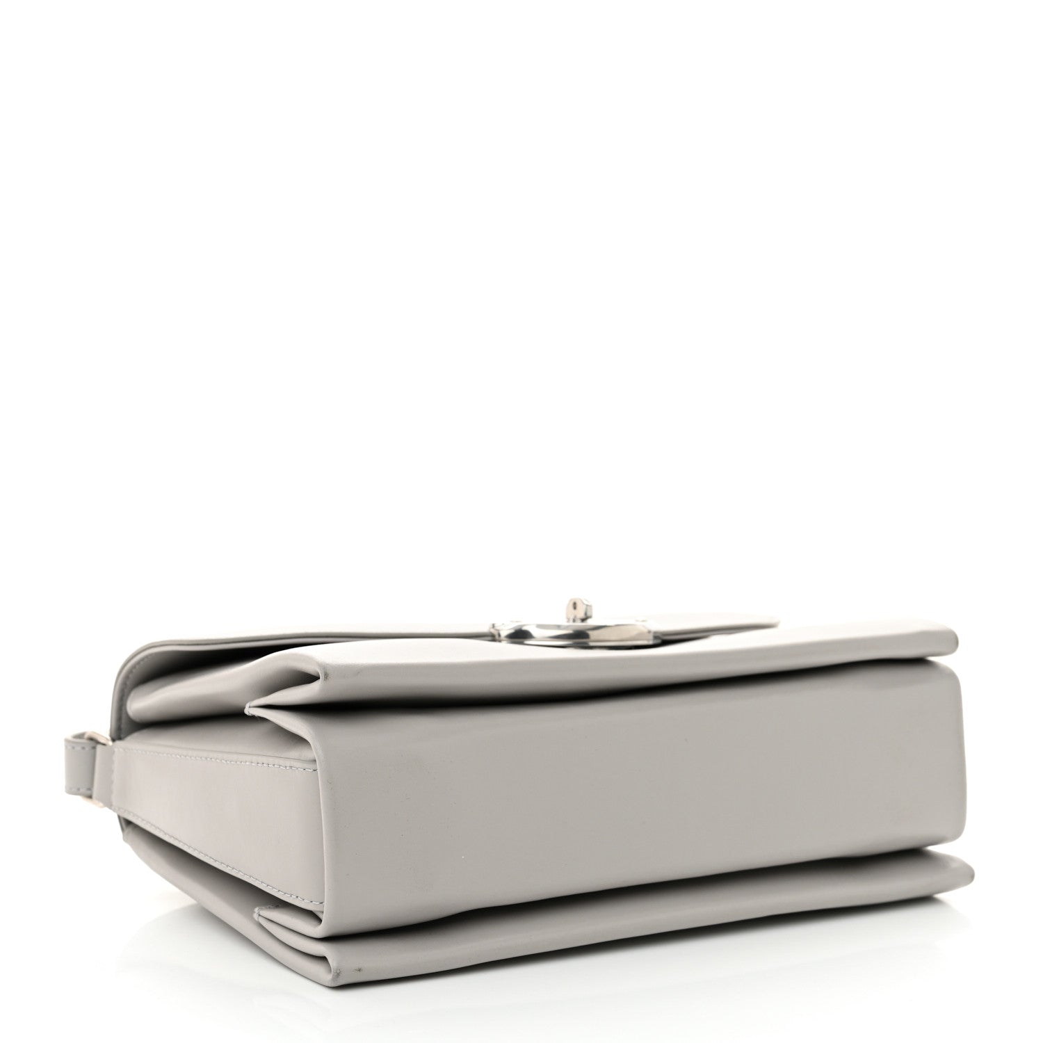 Mulberry High Gloss Calfskin Lana Top Handle Pale Grey 4 of 13