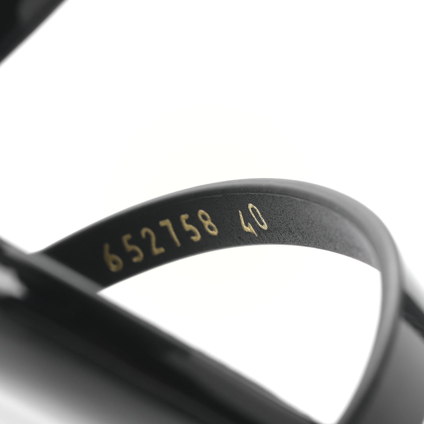 Patent Calfskin Cassandra Monogram Sandals 40 Black