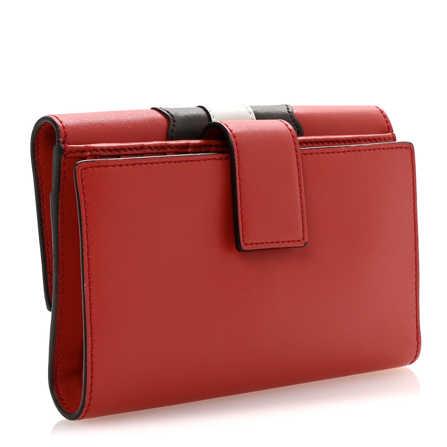 Vitello Century Lucido Hypnoteyes Studded Kan I French Wallet Bloody Mary Carbone Multicolor