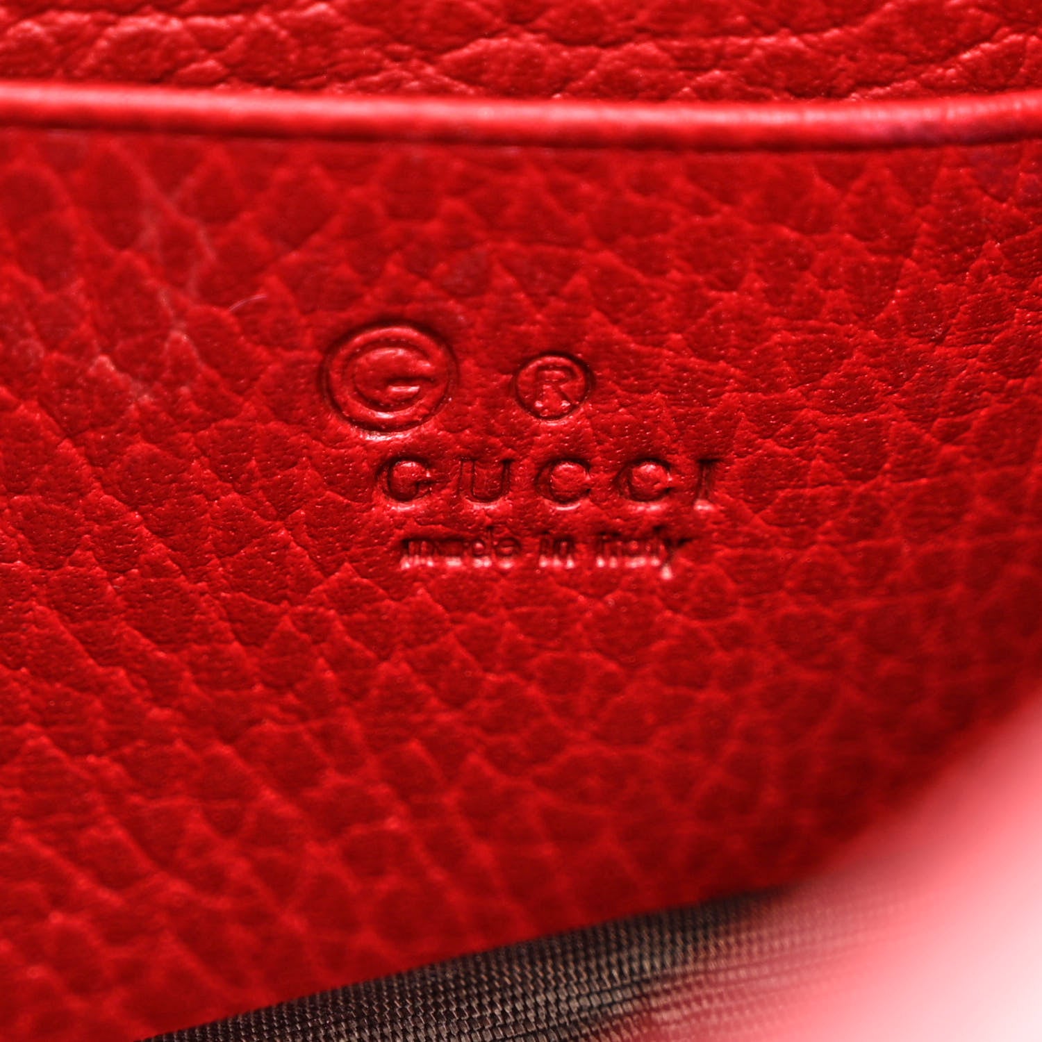Gucci Dollar Calfskin Interlocking G Chain Wallet Red 6 of 12