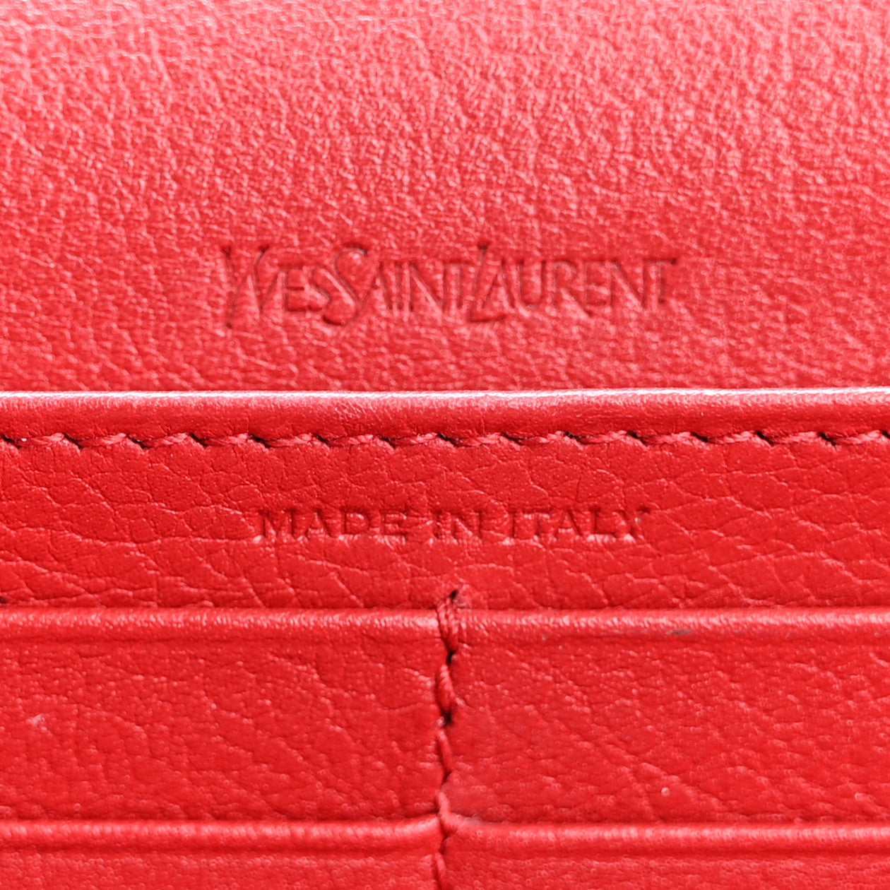 Saint Laurent Goatskin Belle De Jour Flap Wallet Rouge Orient 6 of 12