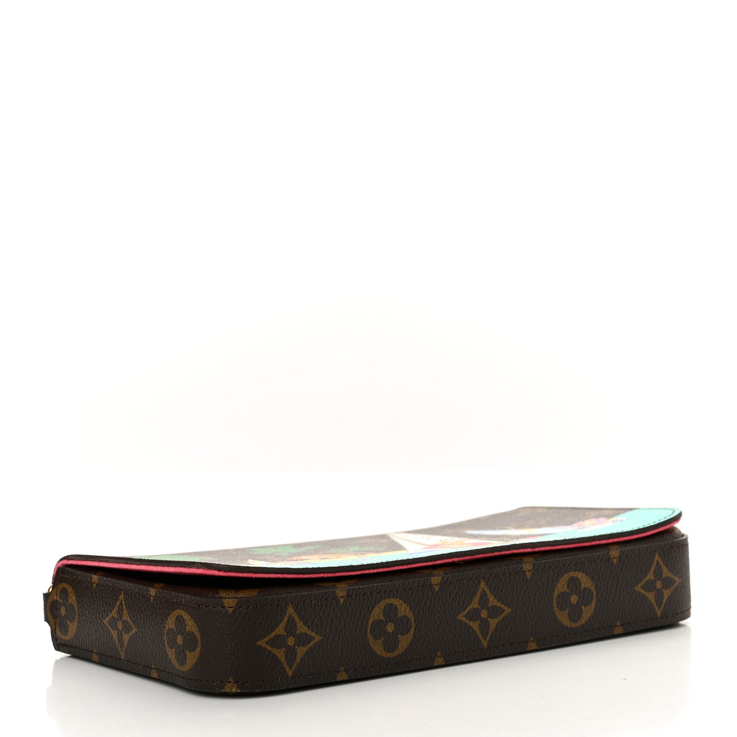Monogram 2023 Christmas Animation Sailing Pochette Felicie Chain Wallet Dragonfruit Pink