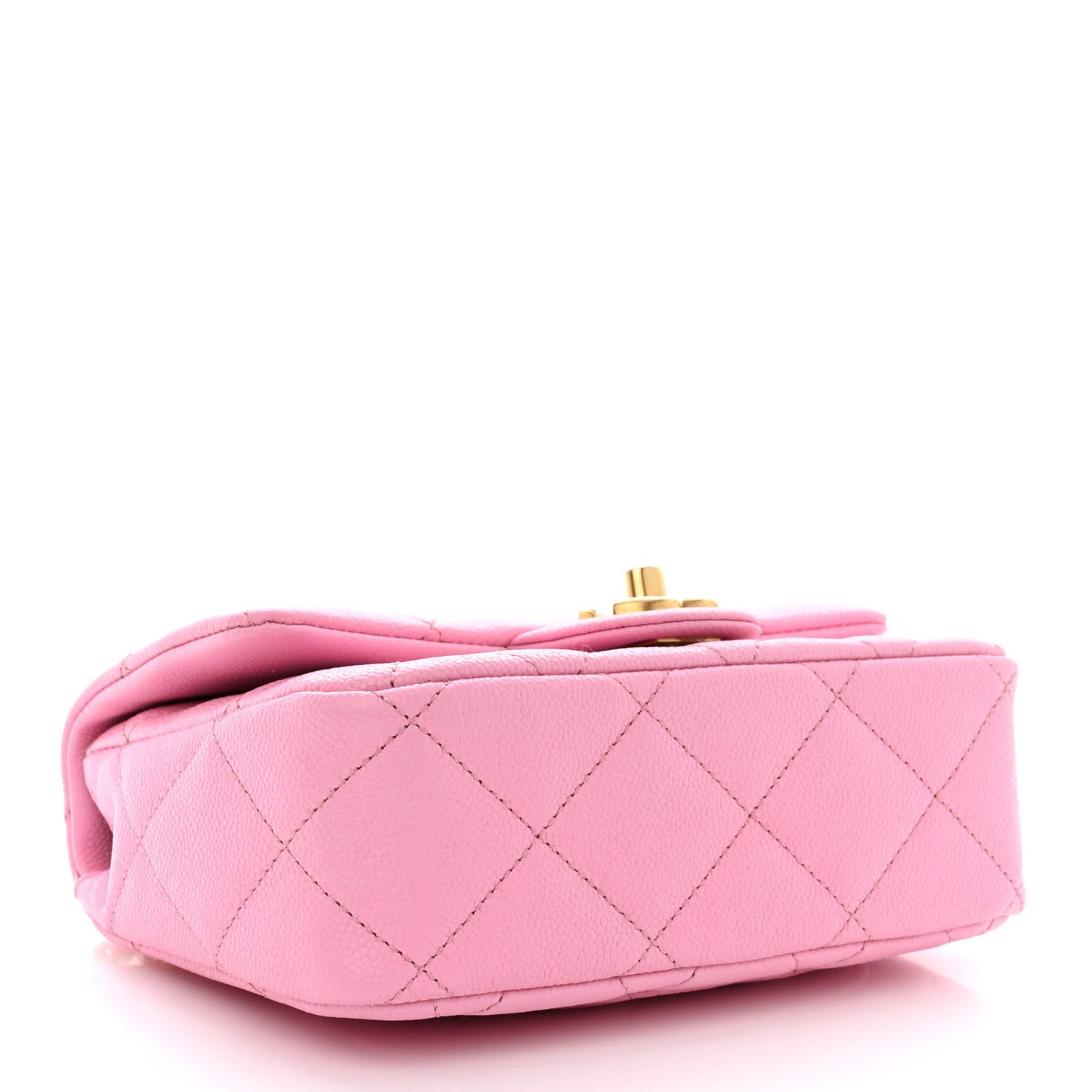 Caviar Quilted Mini Sweetheart Flap Lilac