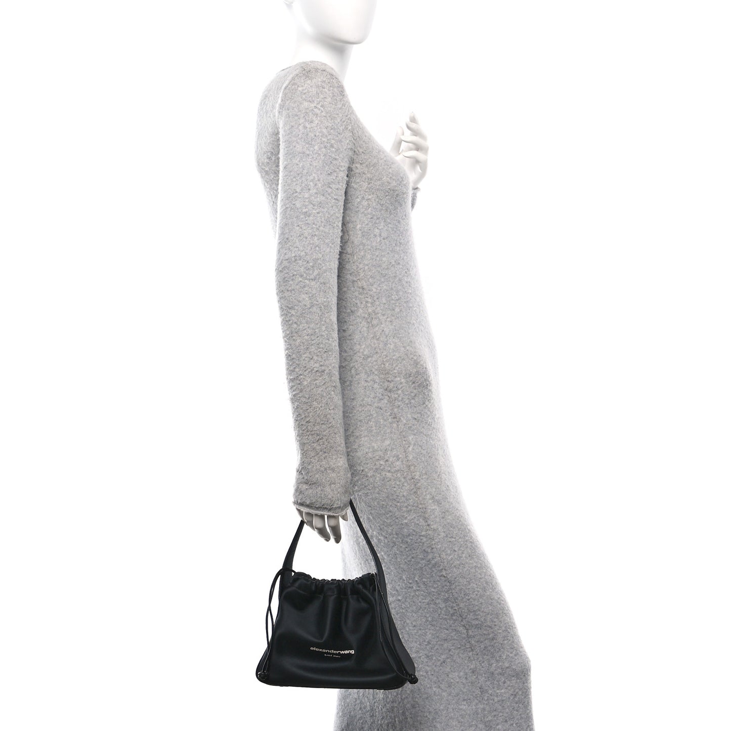 Lambskin Nylon Small Ryan Bag Black