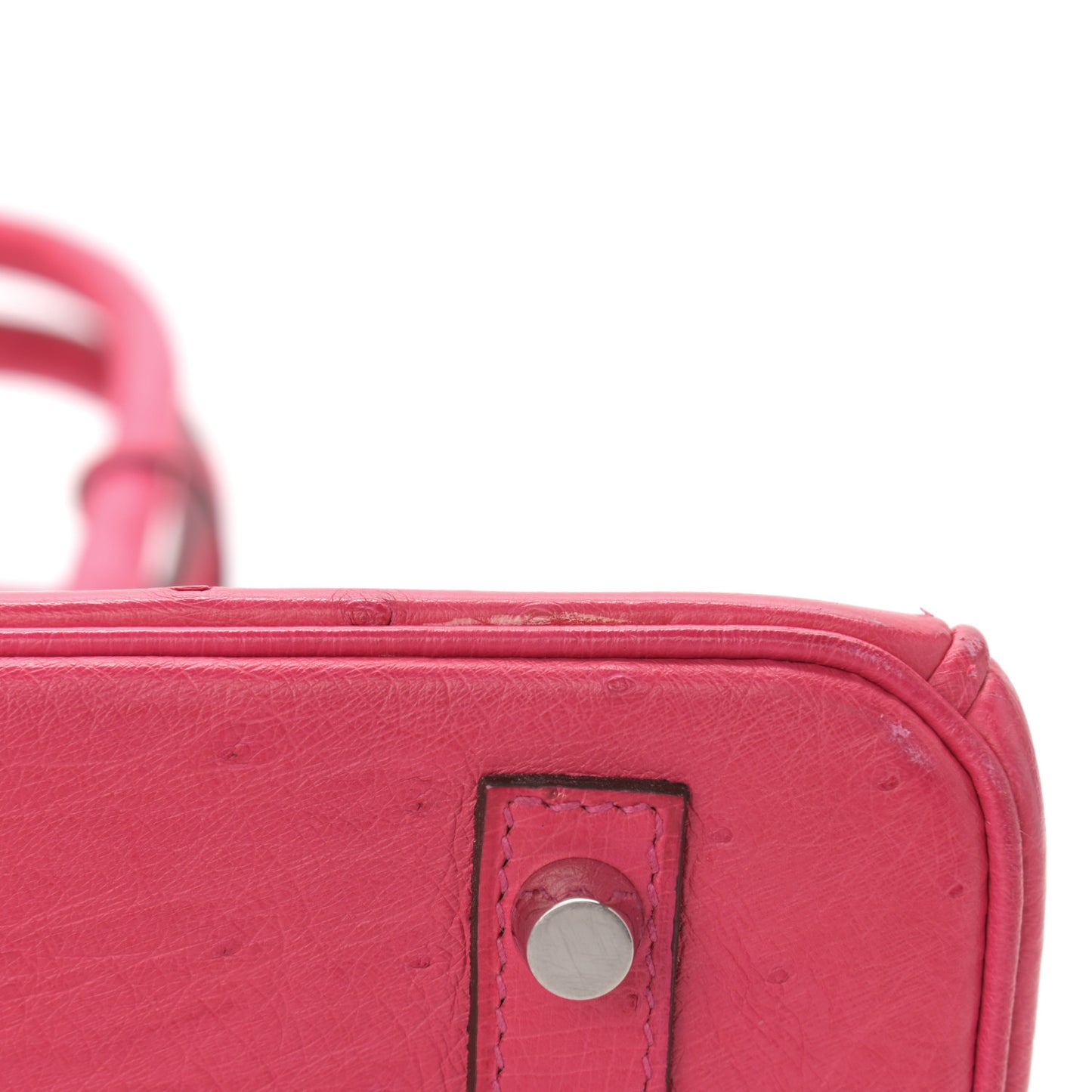 Ostrich Birkin 30 Rose Tyrien