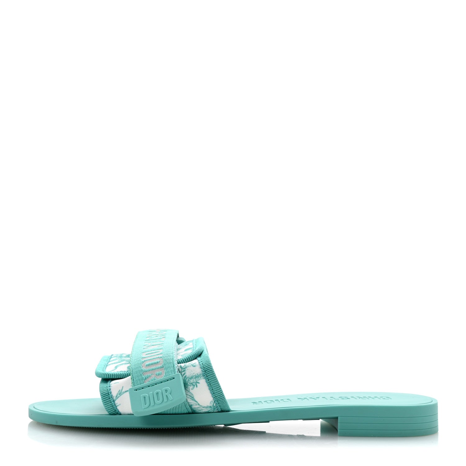 Christian Dior Nylon Oblique Dio(r)evolution Slide Sandals 37 Sky