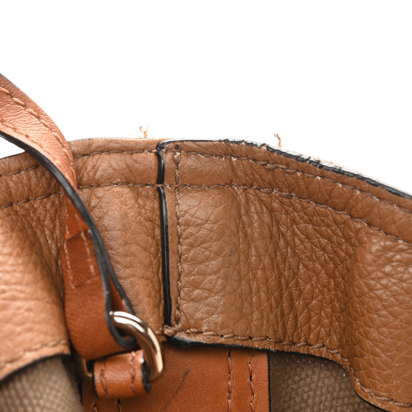 Canvas Mega Check Mini Ashby Tassel Crossbody Saddle Brown