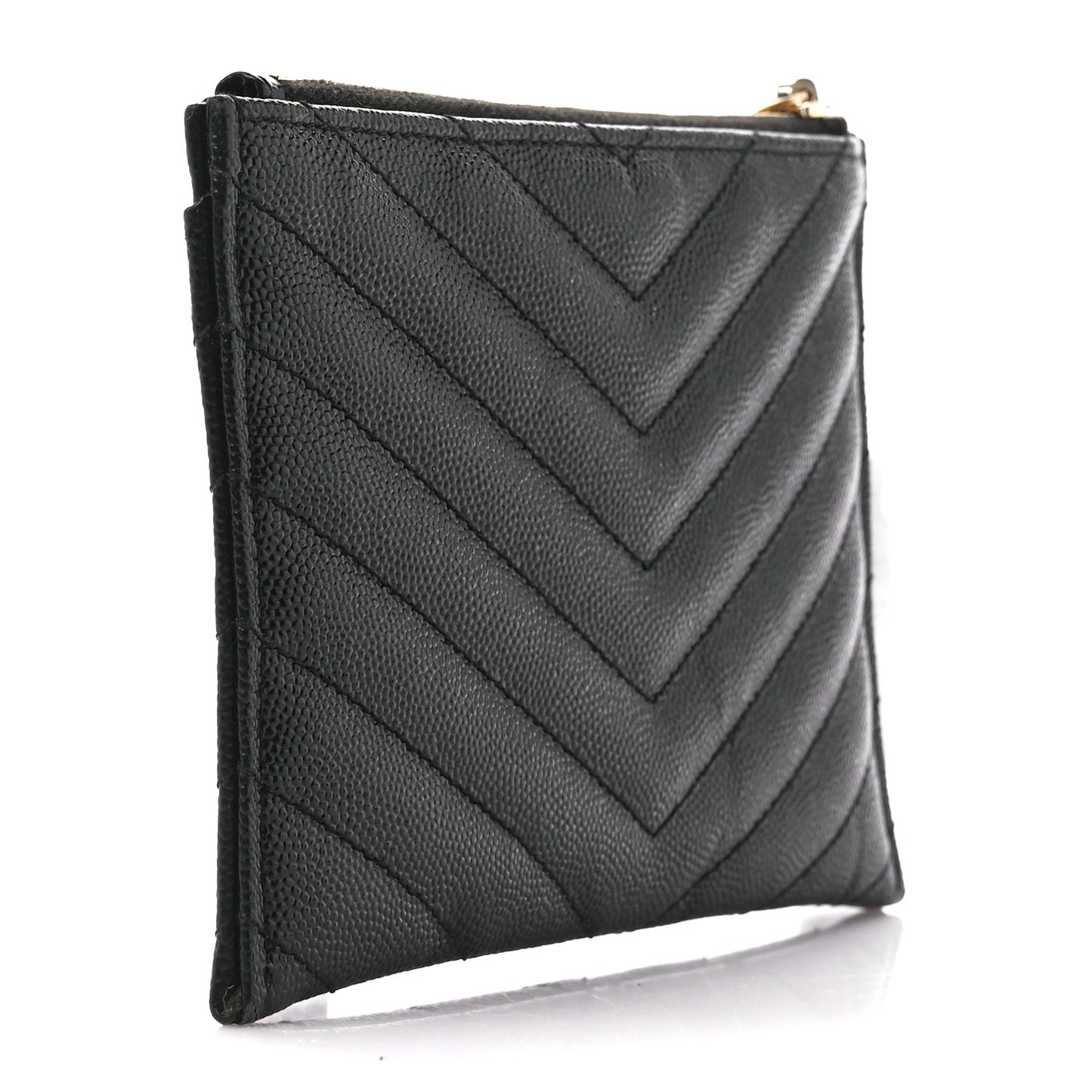 Grain De Poudre Chevron Monogram Bill Pouch Black