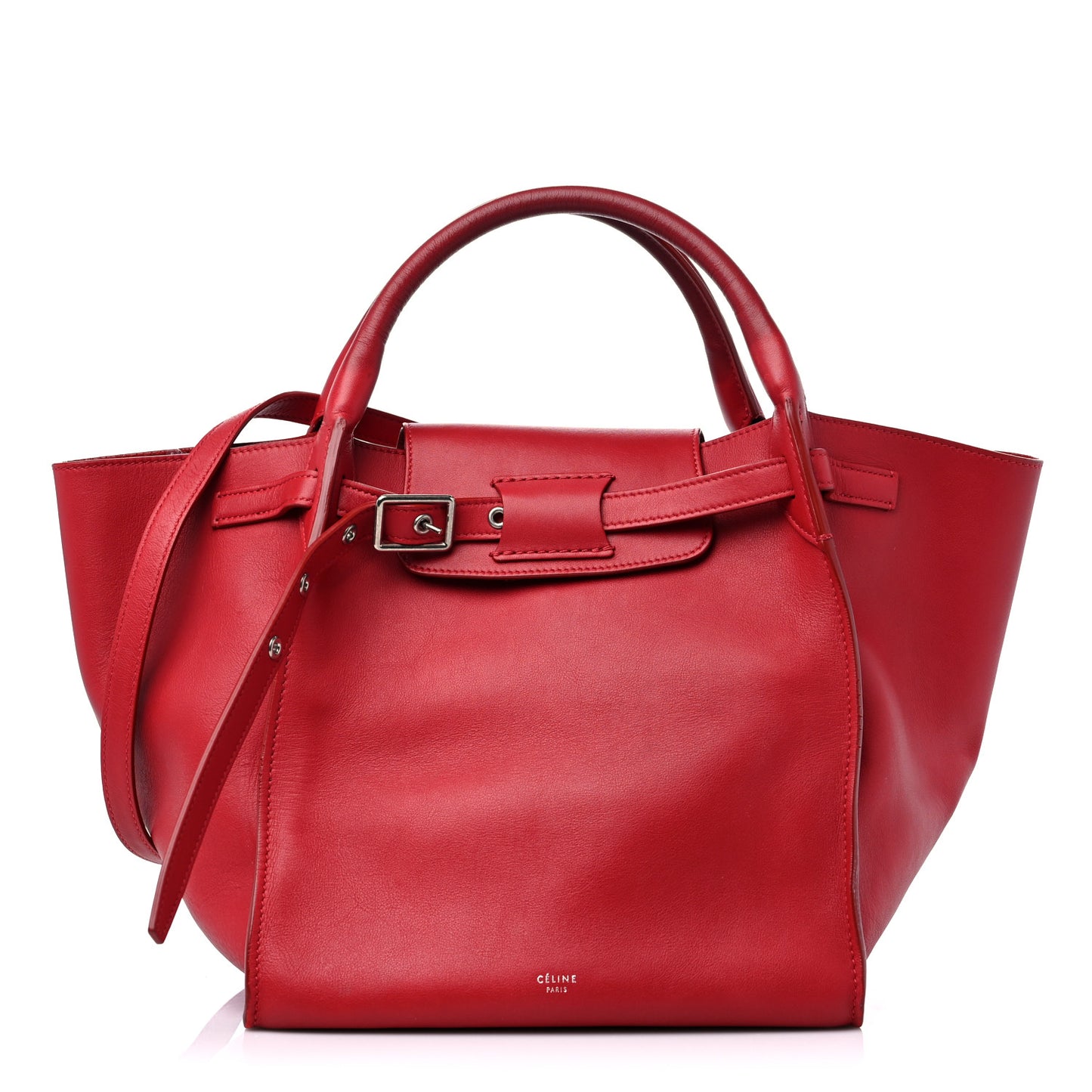 Smooth Calfskin Small Big Bag Red