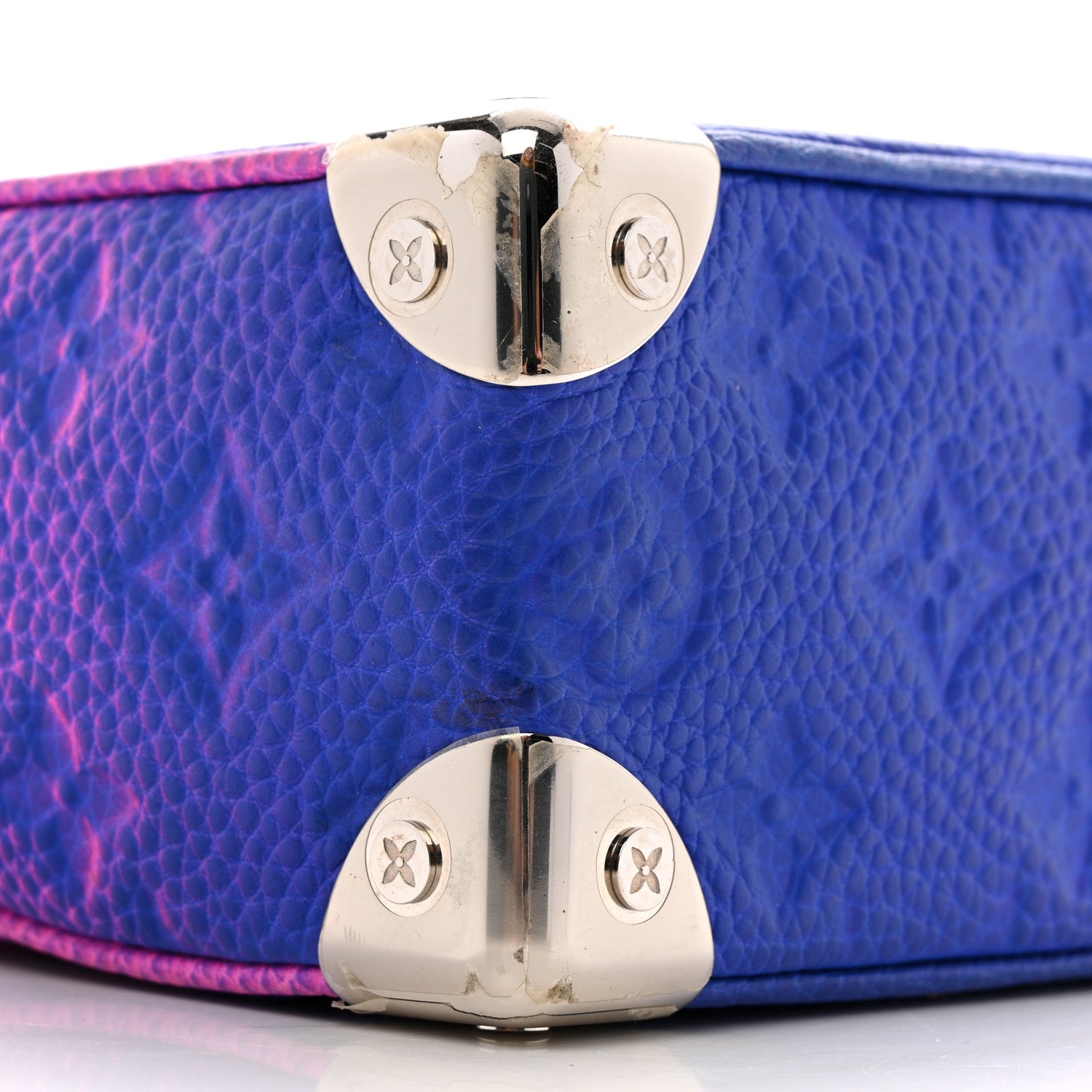 Louis Vuitton Taurillon Illusion Mini Soft Trunk Bleu Rose 7 of 13