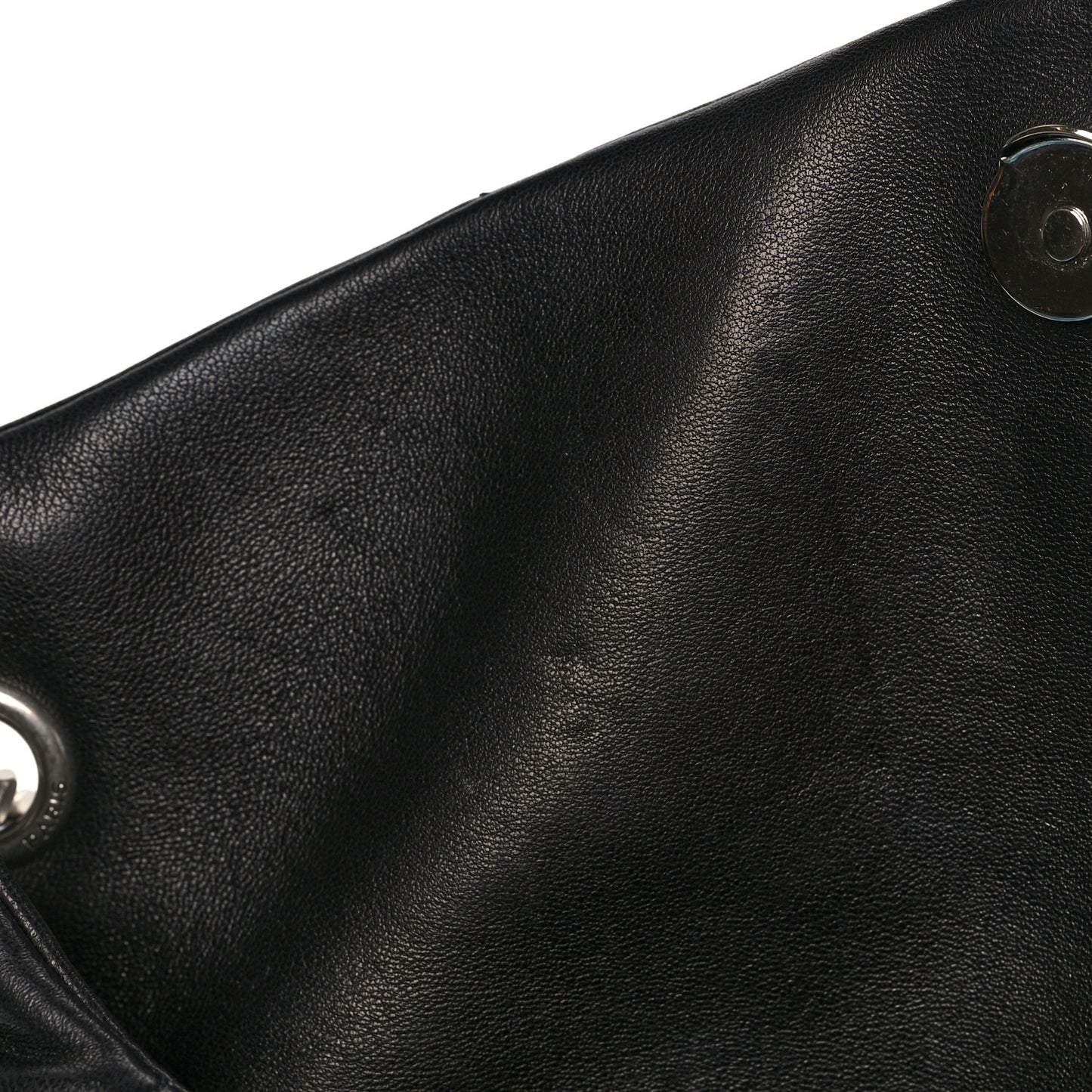 Lambskin Quilted Small Loulou Puffer Monogram Chain Satchel Black