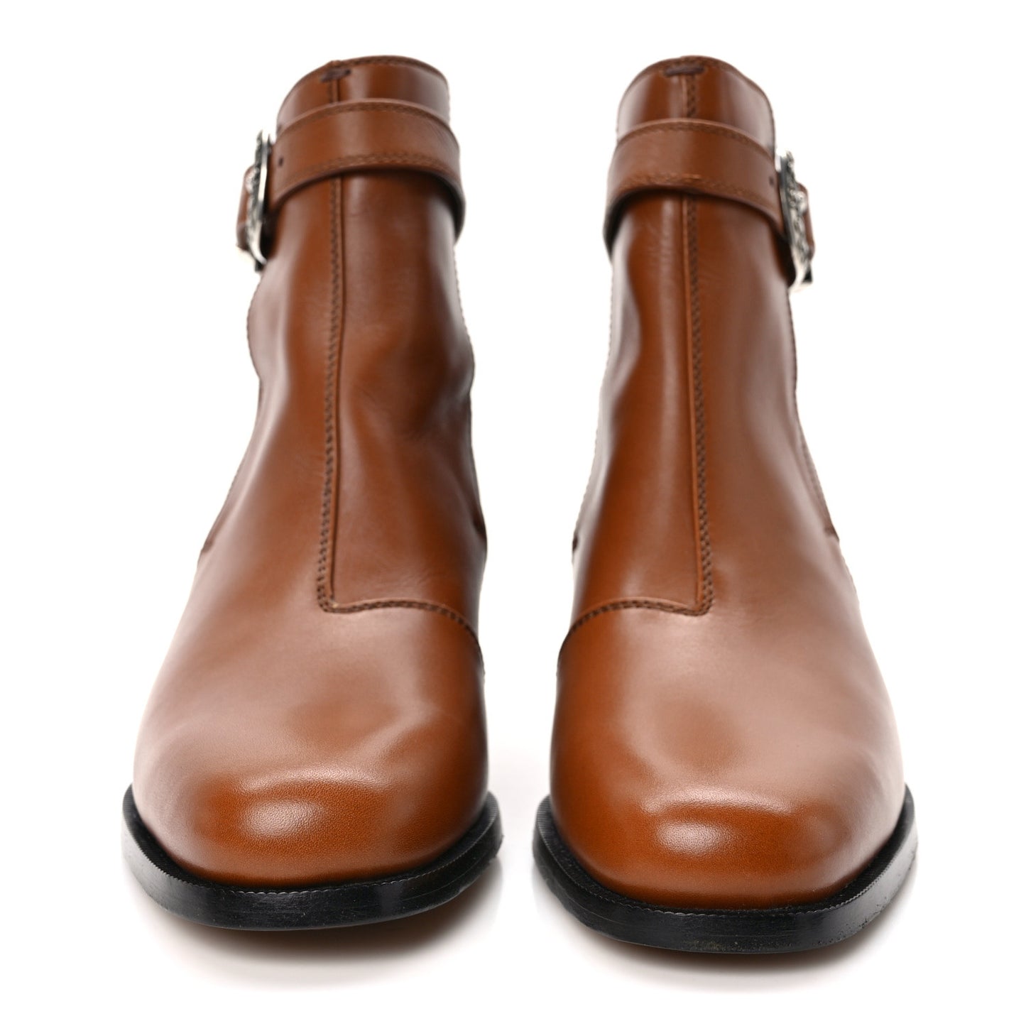 Calfskin Jakarta Buckle Boots 6 Cuir