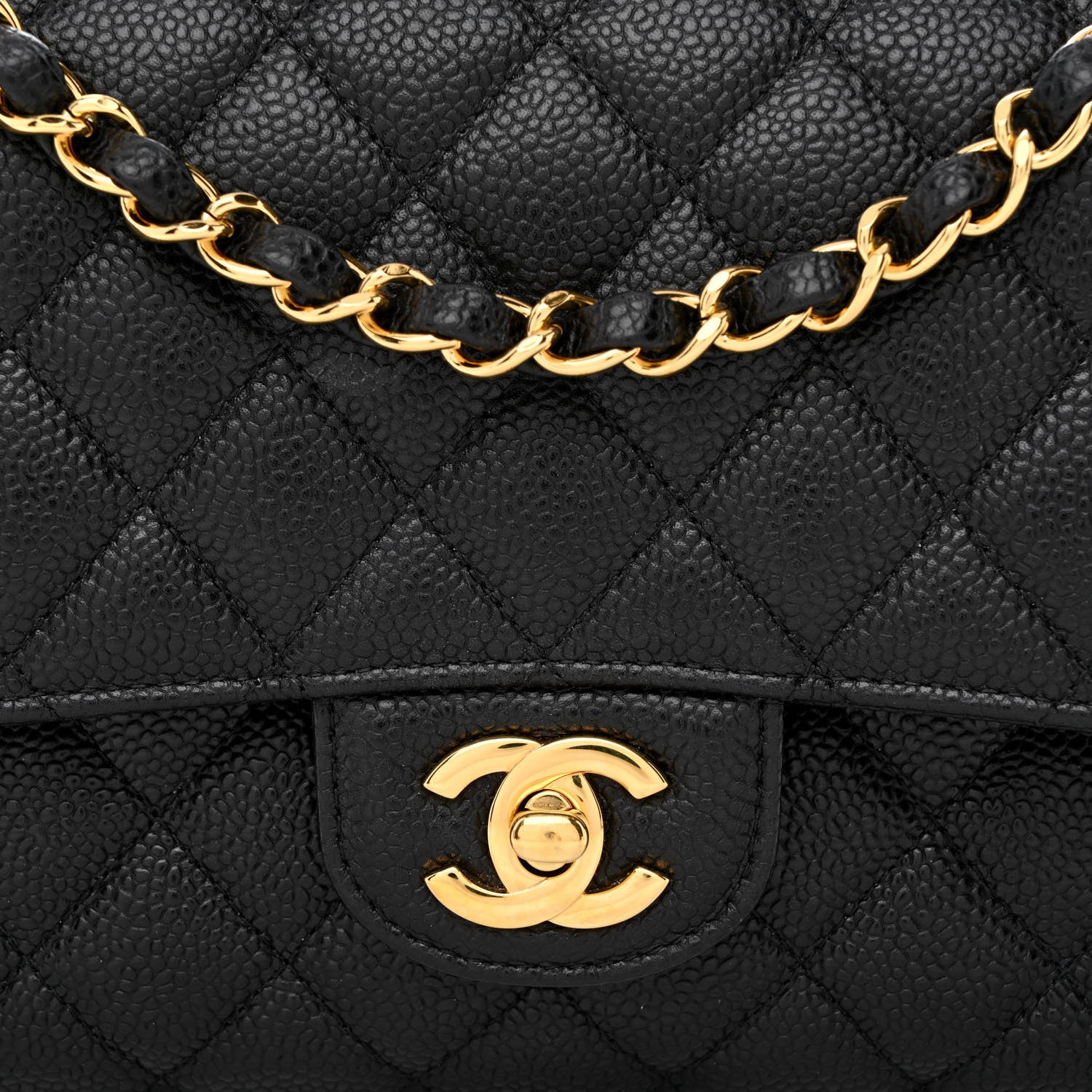 Chanel Caviar Quilted Medium Double Flap Black 8 of 11