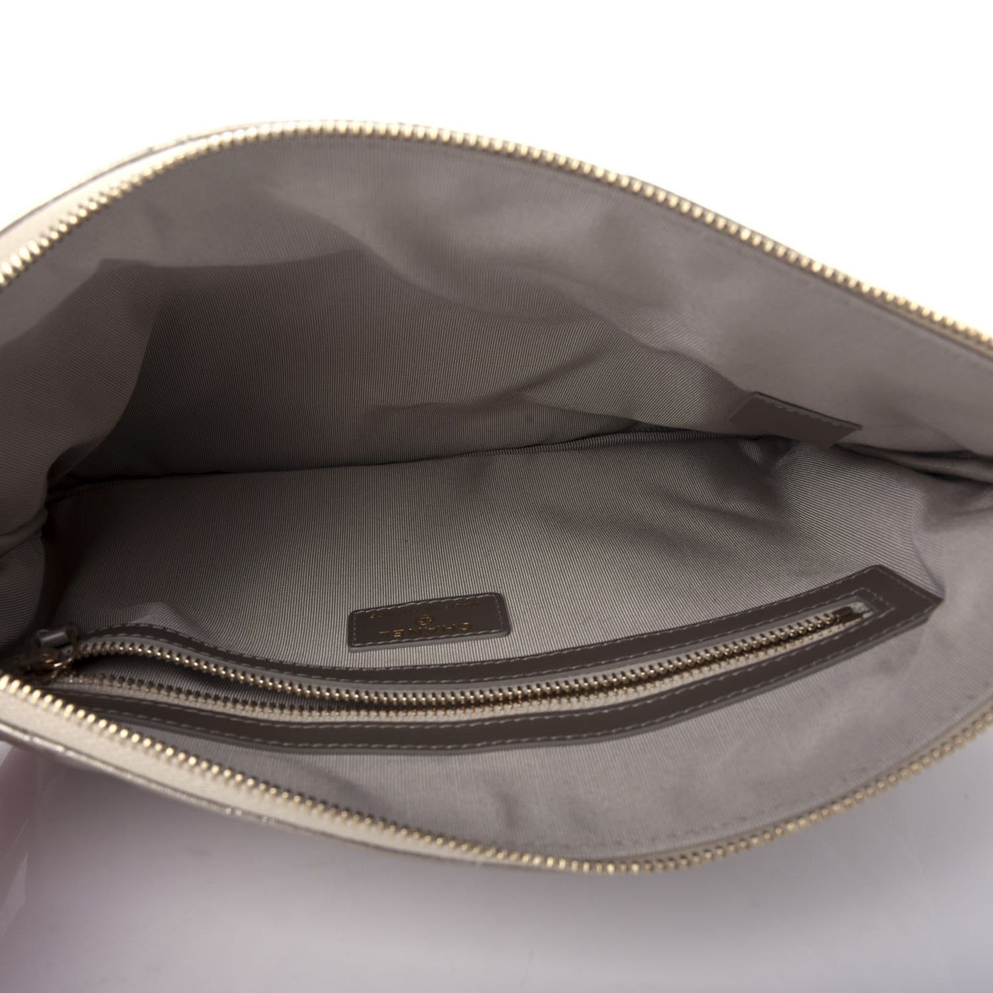 Metallic Aged Calfskin Quilted Medium 2.55 Reissue Cosmetic Case Gold