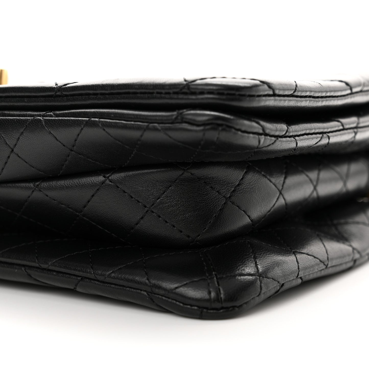 Lambskin Quilted On And On Small Chain Flap Black