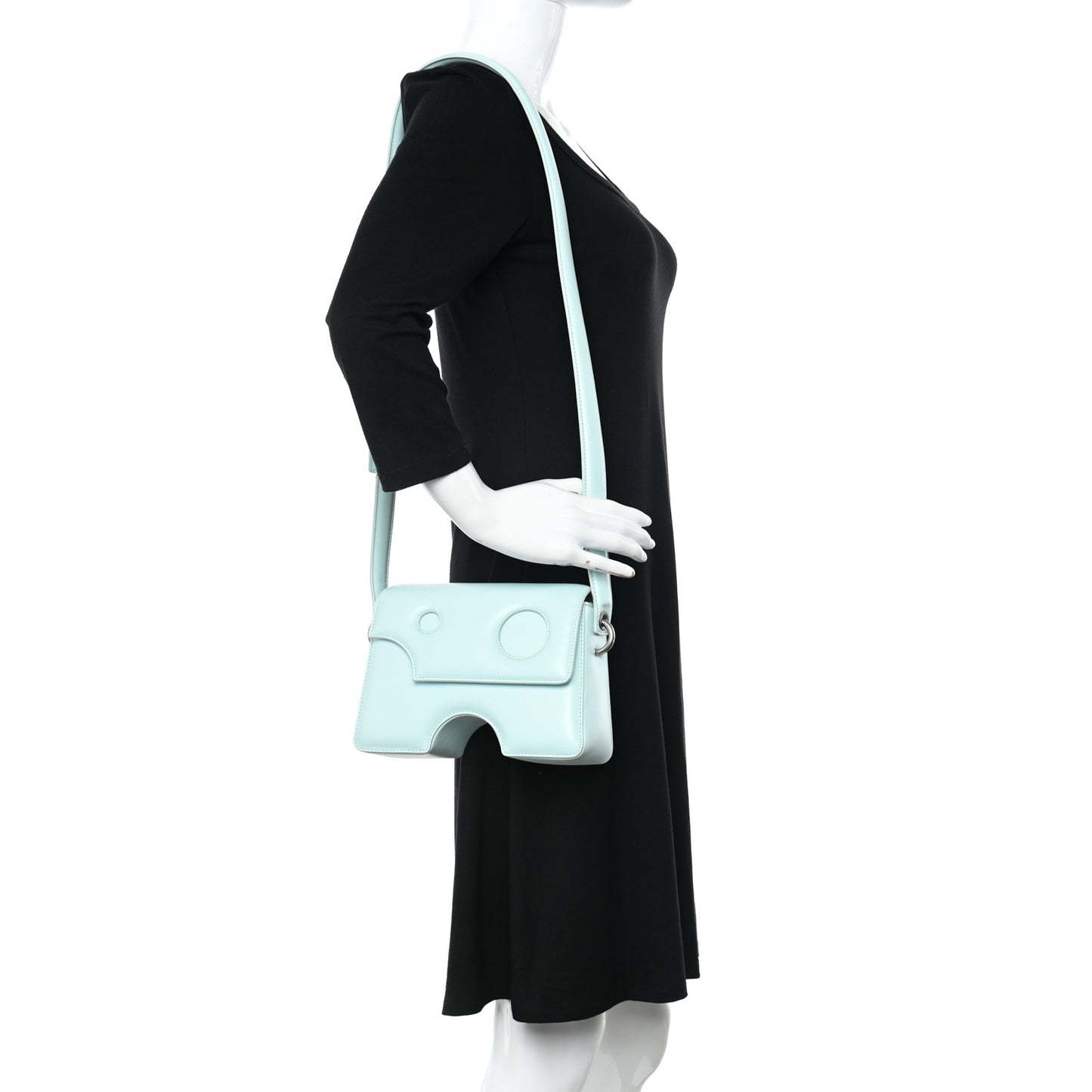 Calfskin Burrow 22 Shoulder Bag Light Blue