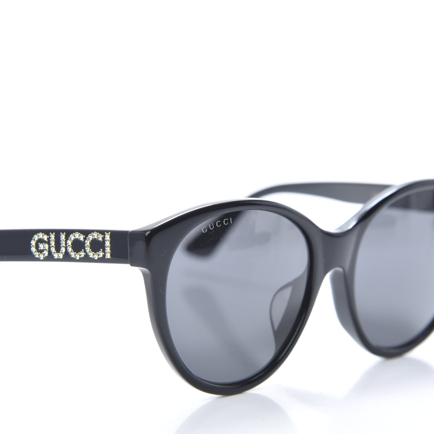 Gucci Round Frame Crystal Sunglasses GG 0419S Black 7 of 8