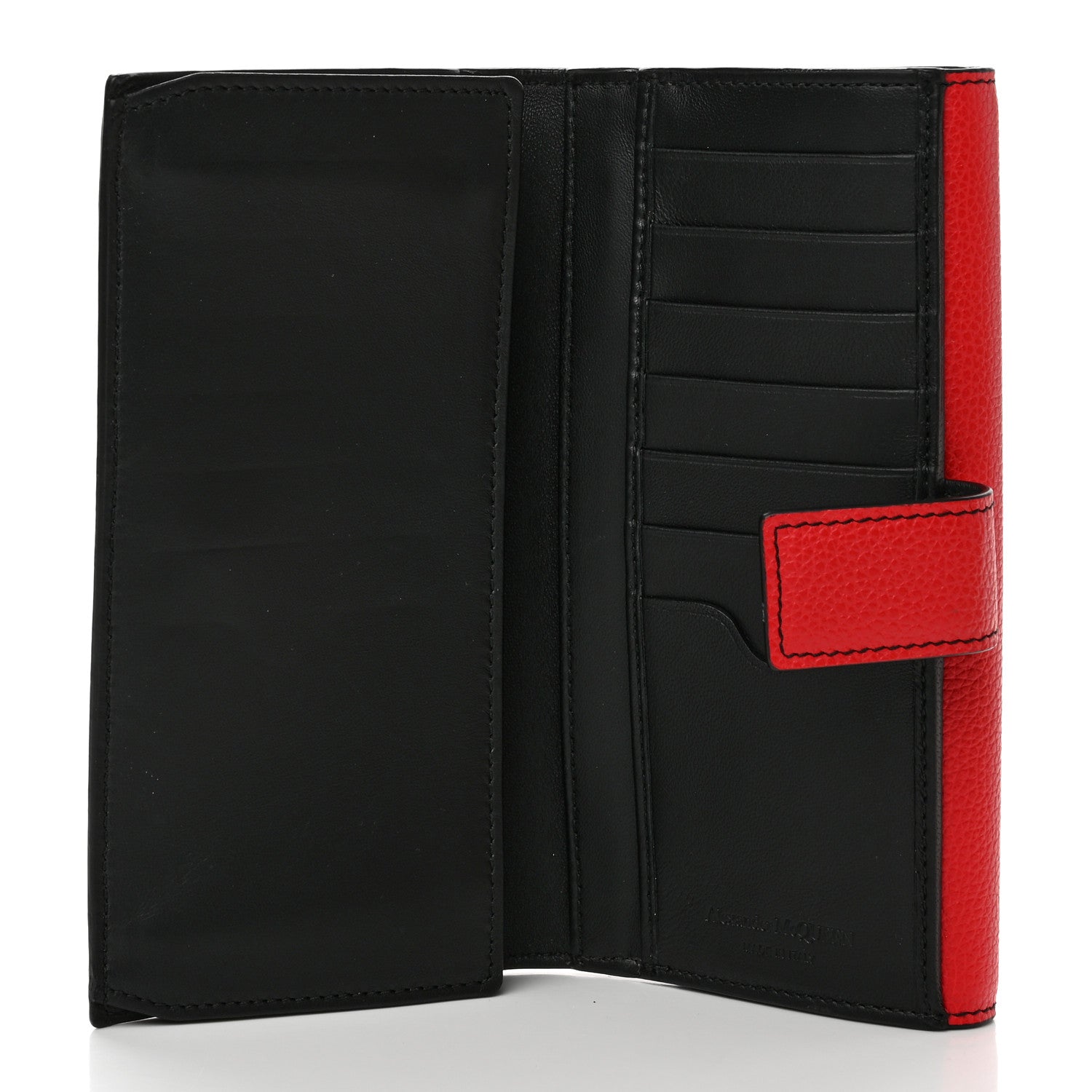 Alexander McQueen Calfskin Skull Continental Wallet Red 7 of 9