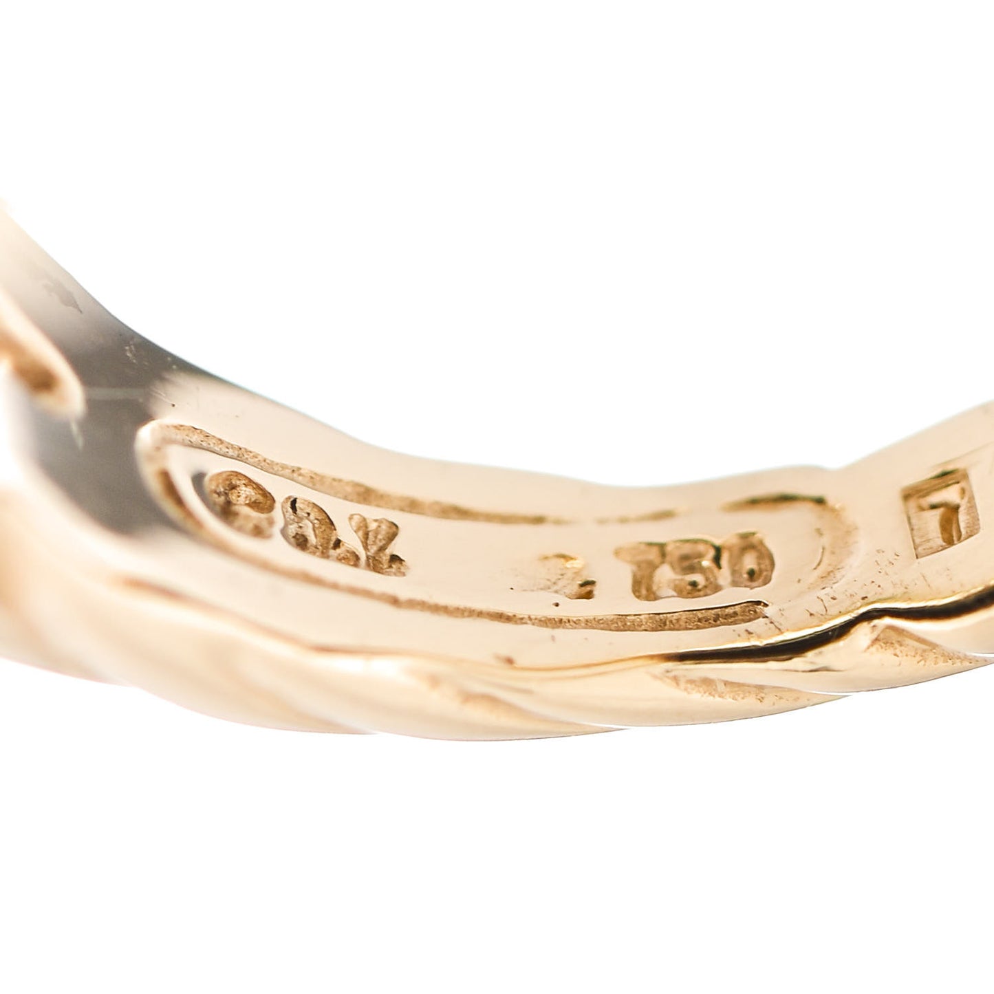 18K Yellow Gold Smoky Quartz 21mm Oval Signature Ring 54 6.75