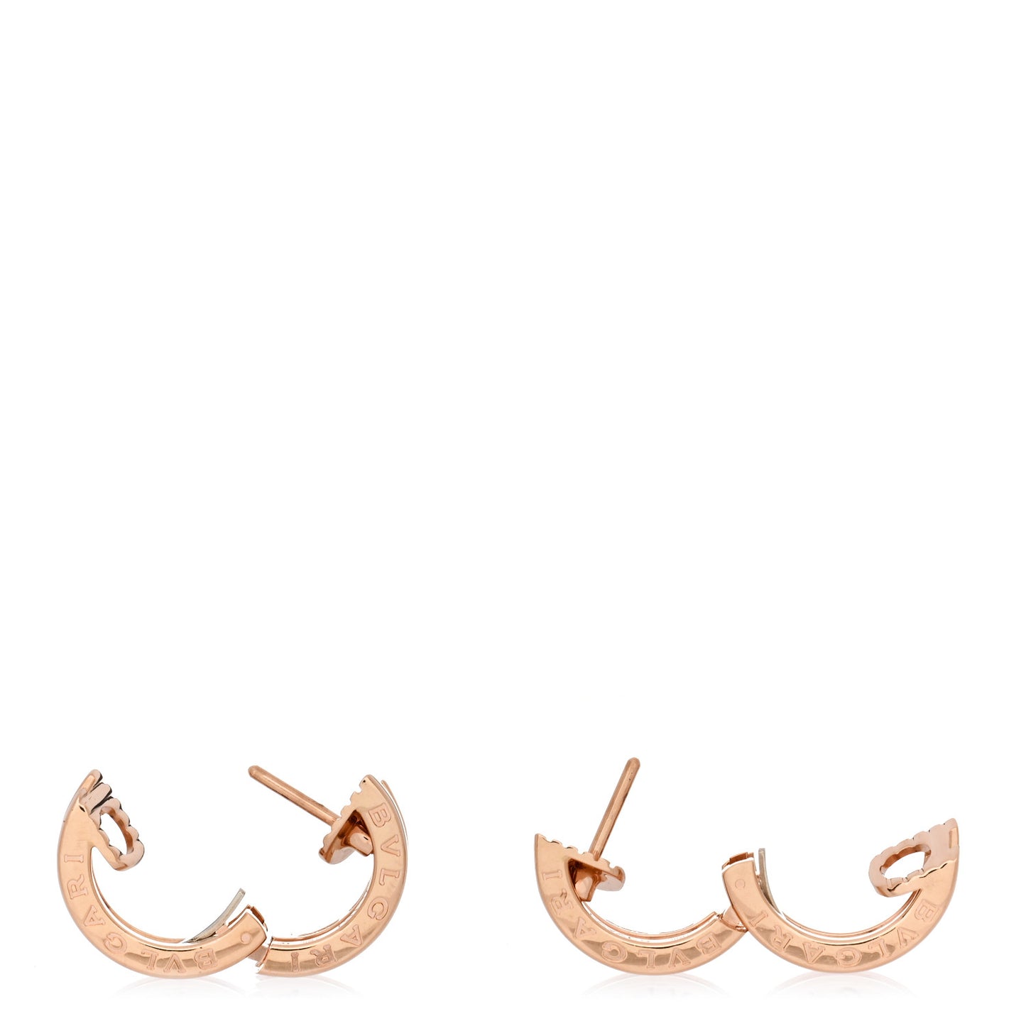 18K Rose Gold Small B.Zero1 Hoop Earrings