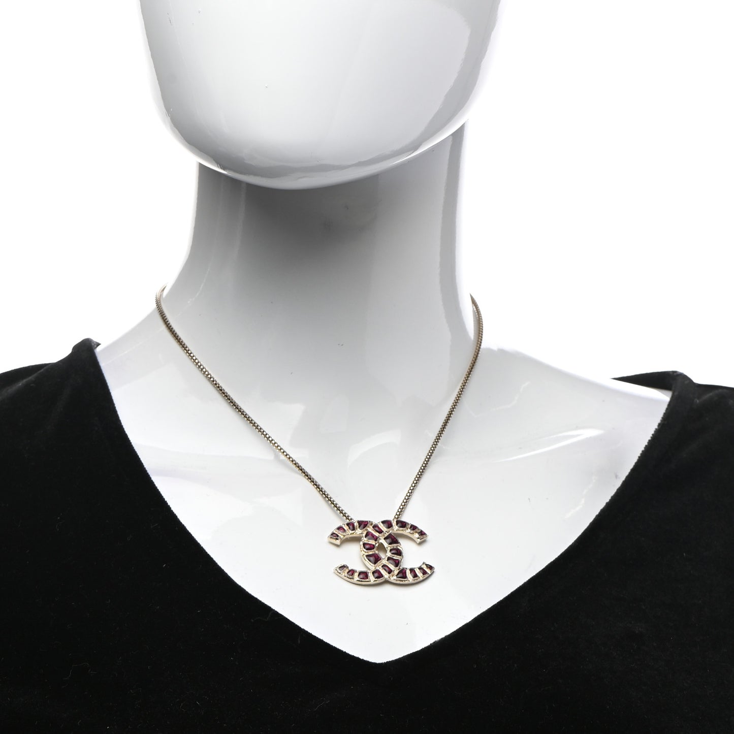 Resin Along The Nile CC Pendant Necklace Gold Purple