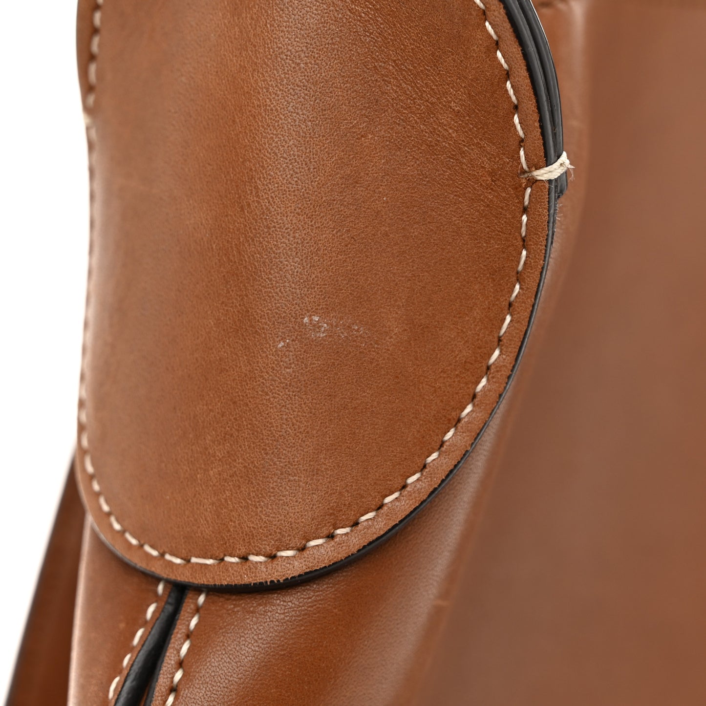 Smooth Calfskin Medium Saddle Bag Tan