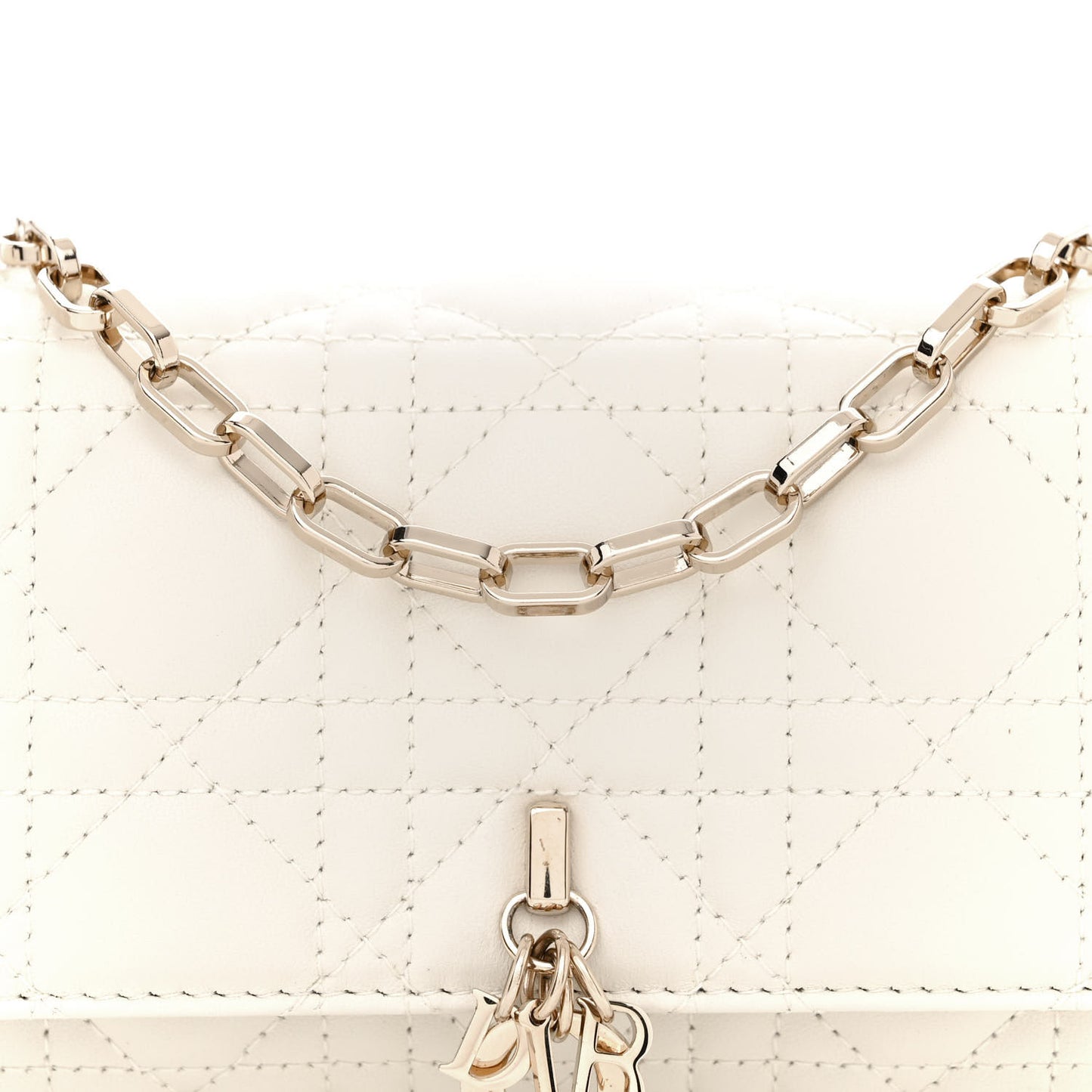 Lambskin Cannage Dior Talk Phone Pouch Latte