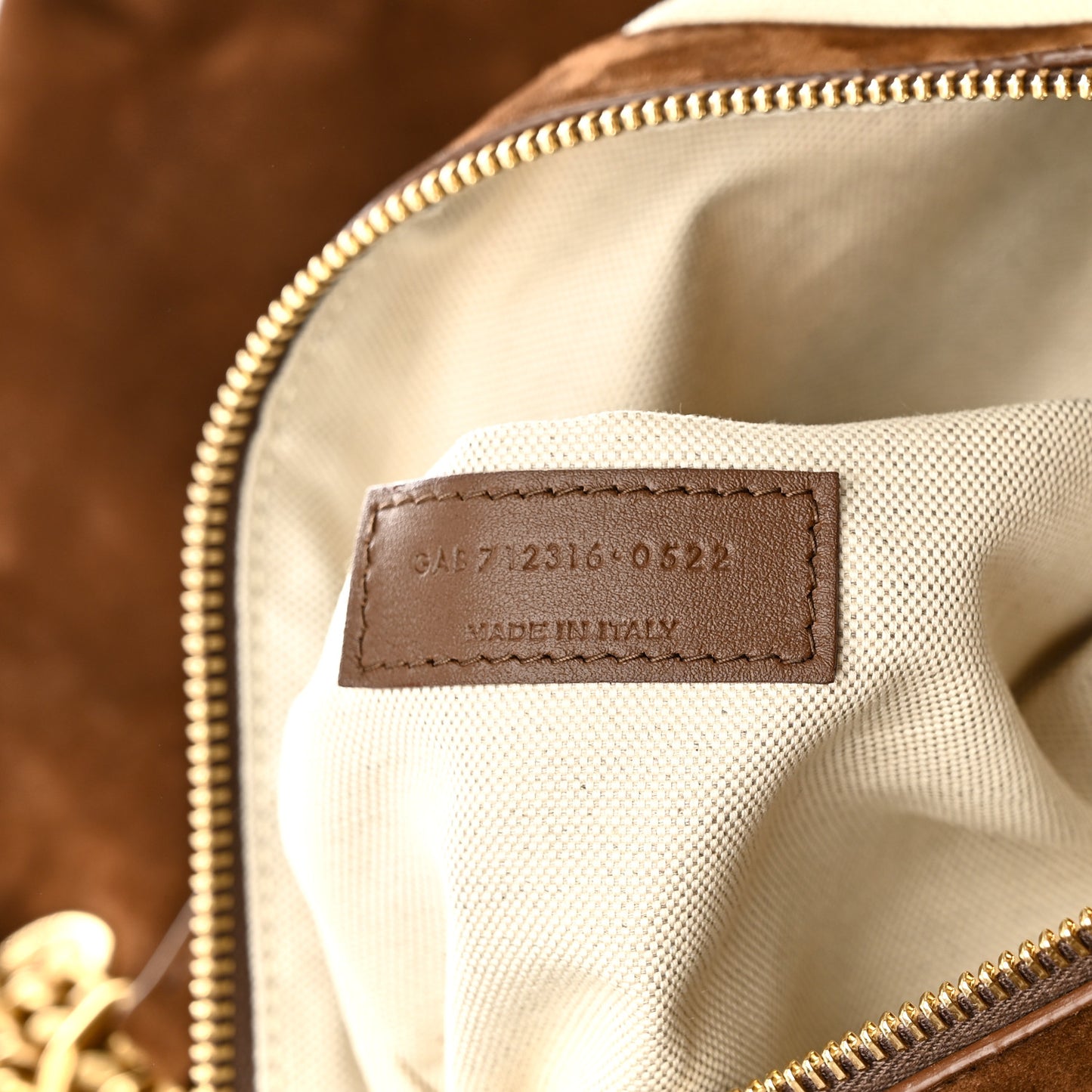 Suede Shearling Patchwork Monogram Giant Jamie Brown Beige