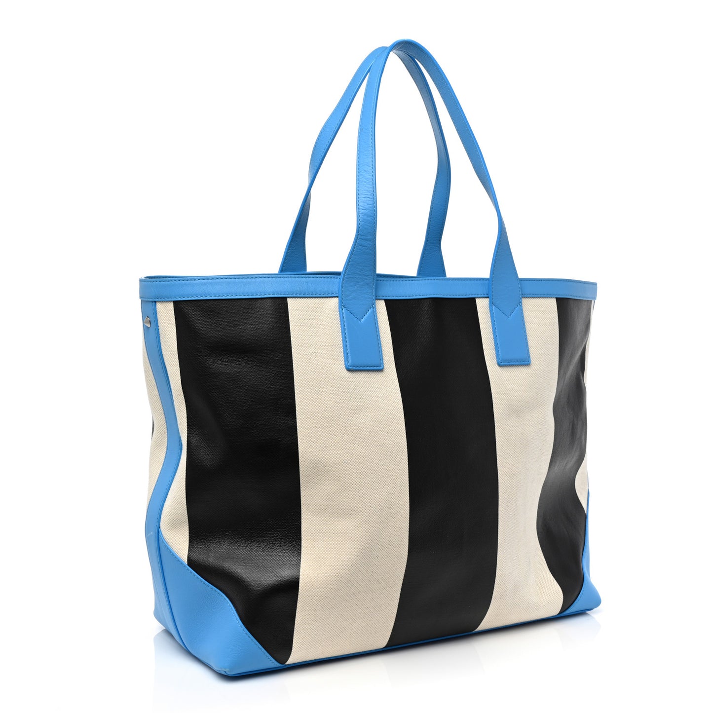 Canvas Stripe Ilse Large Shopper Tote Blue Cobalt