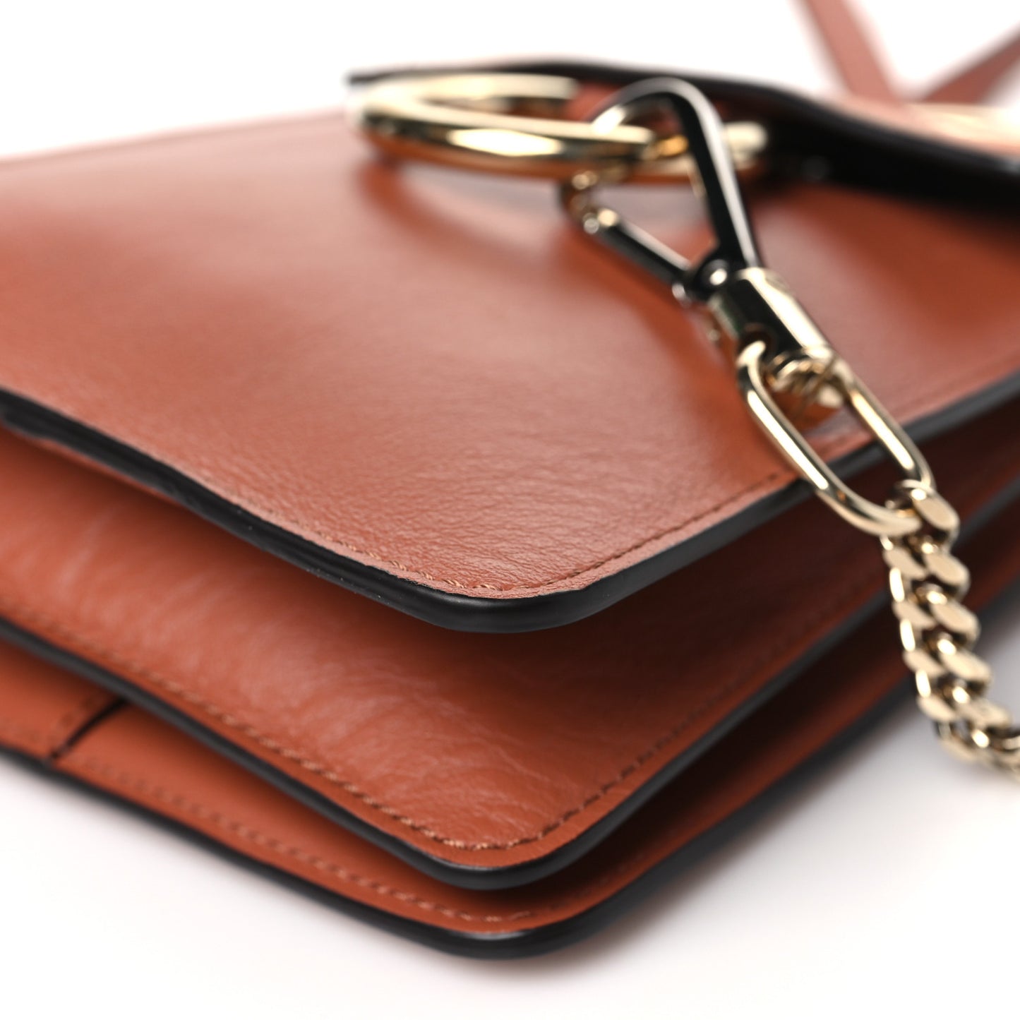 Suede Calfskin Mini Faye Bracelet Bag Tan