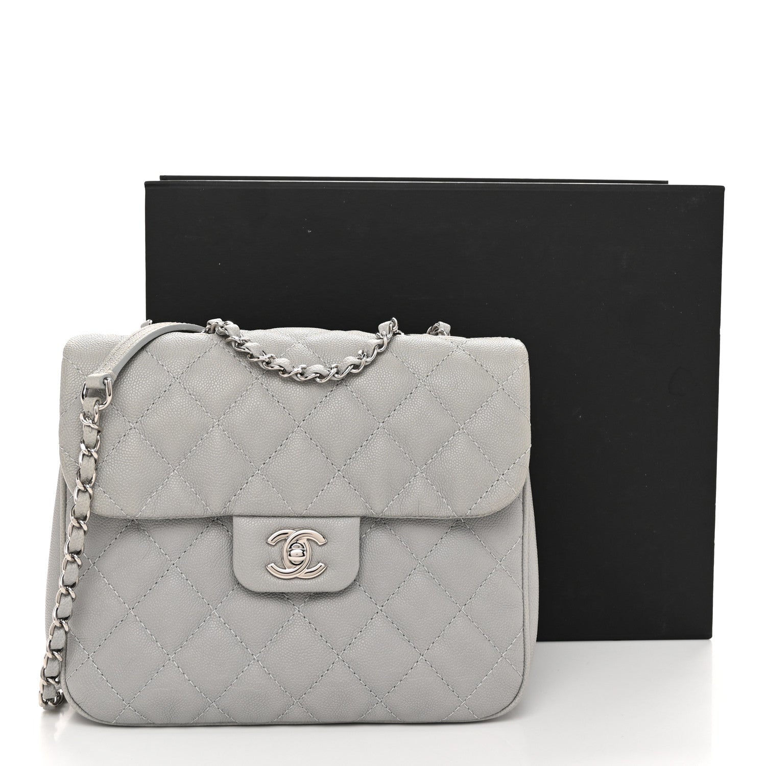 Chanel Caviar Quilted Medium Urban Companion Flap Grey 11 of 11