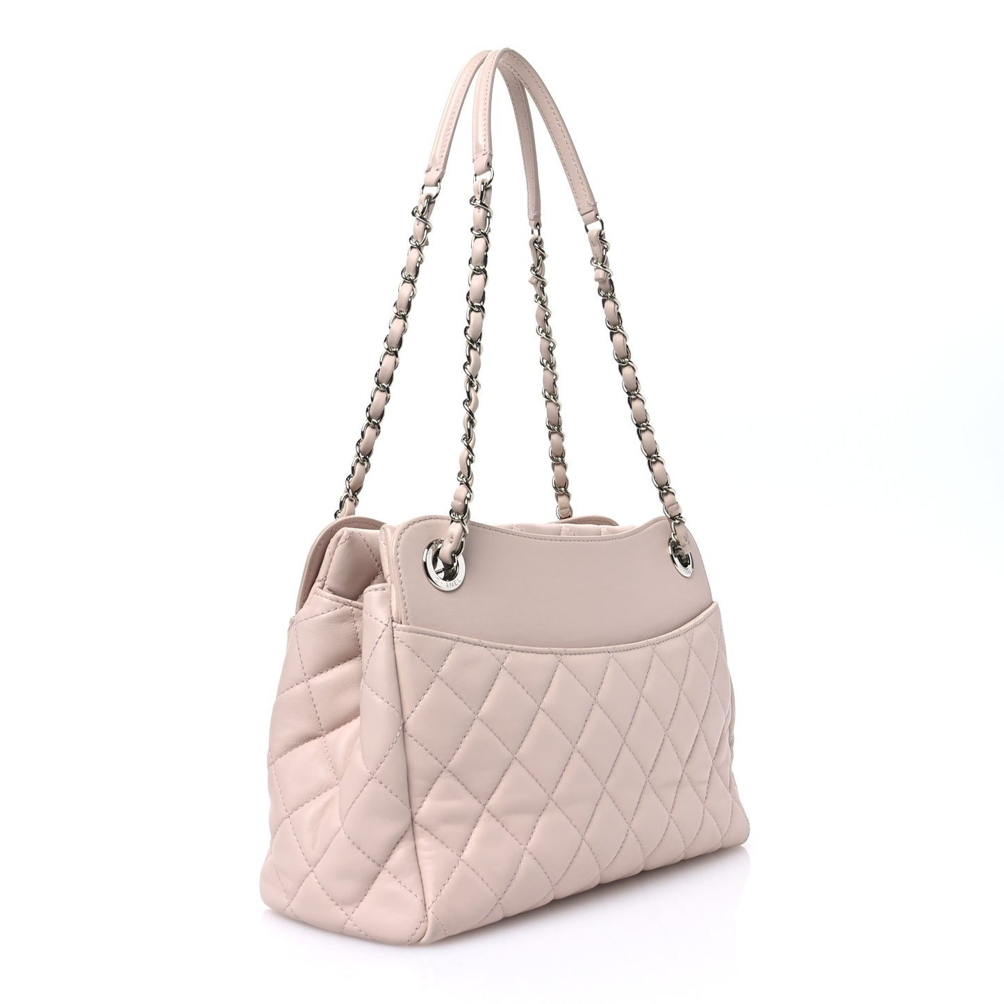 Lambskin Quilted Chanel 7 Tote Pink
